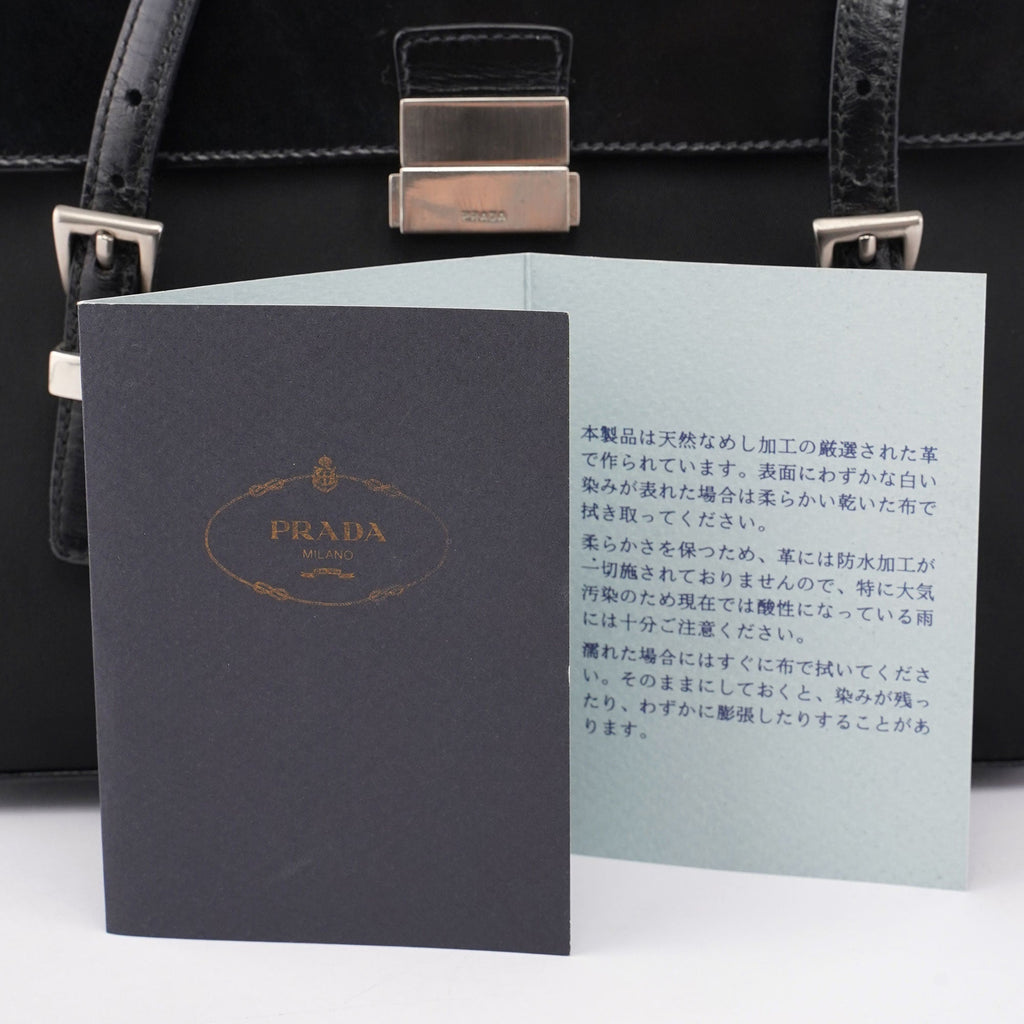 Black Tessuto Vitello Tote Bag