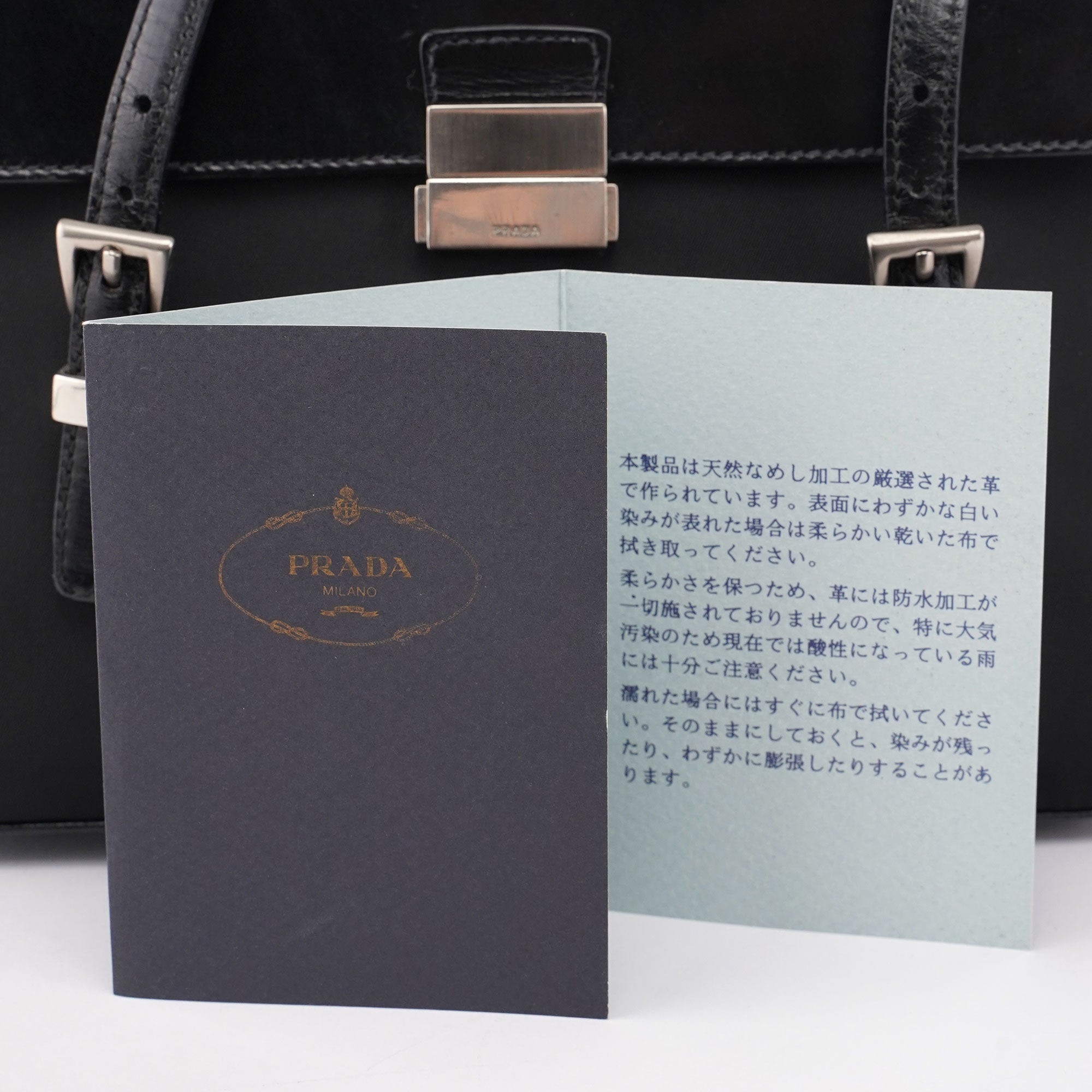 Black Tessuto Vitello Tote Bag