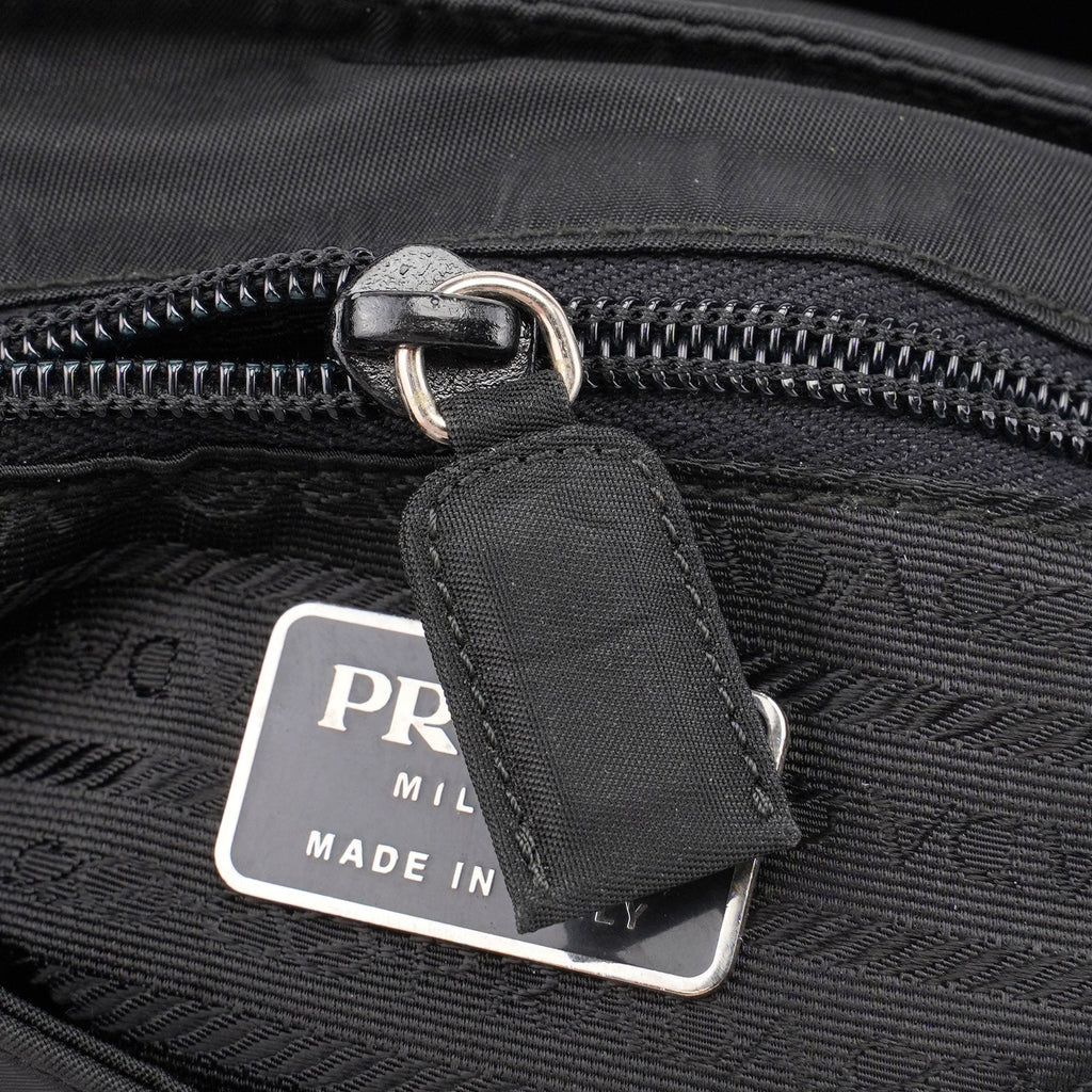 Black Tessuto Vitello Tote Bag