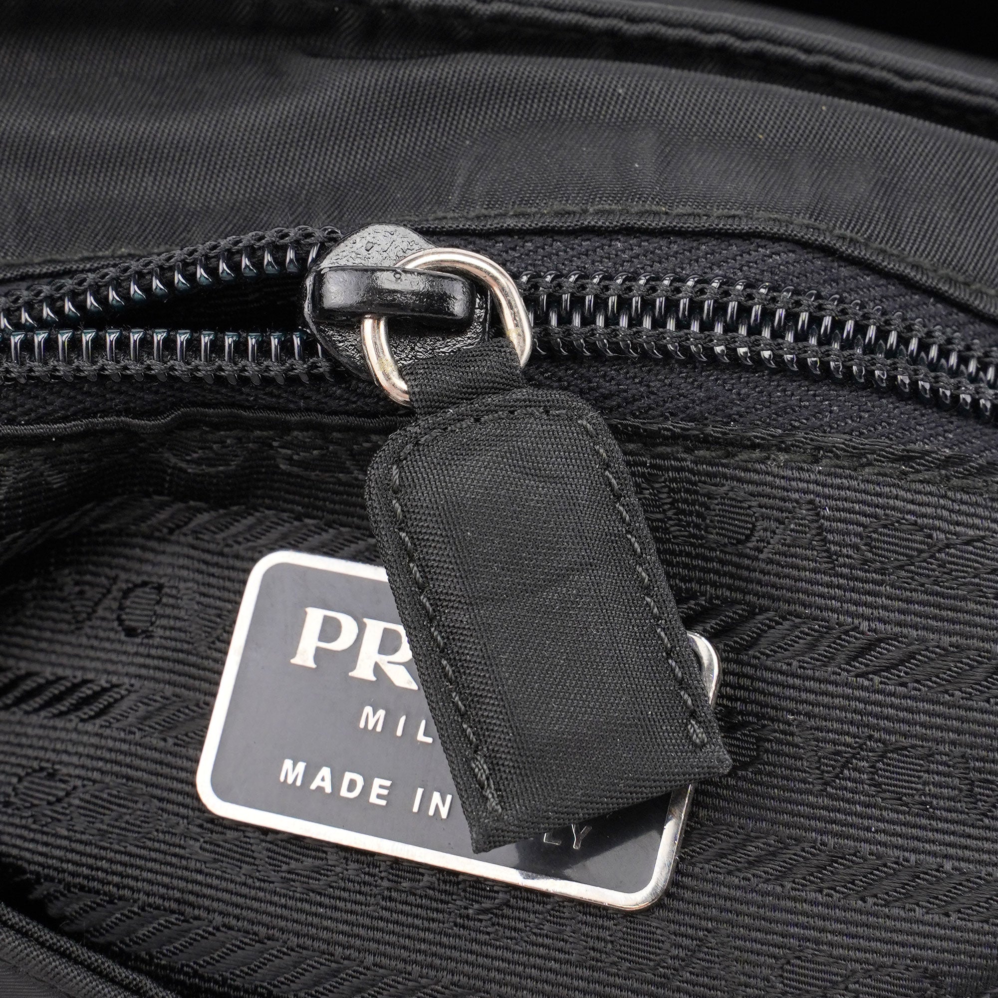 Black Tessuto Vitello Tote Bag