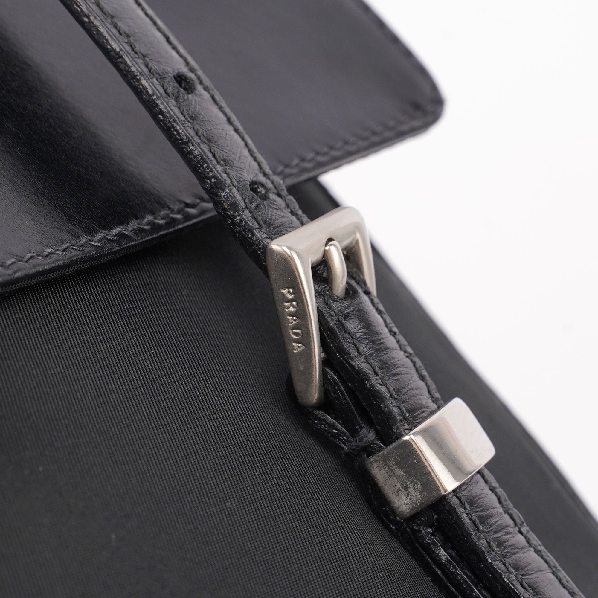 Black Tessuto Vitello Tote Bag