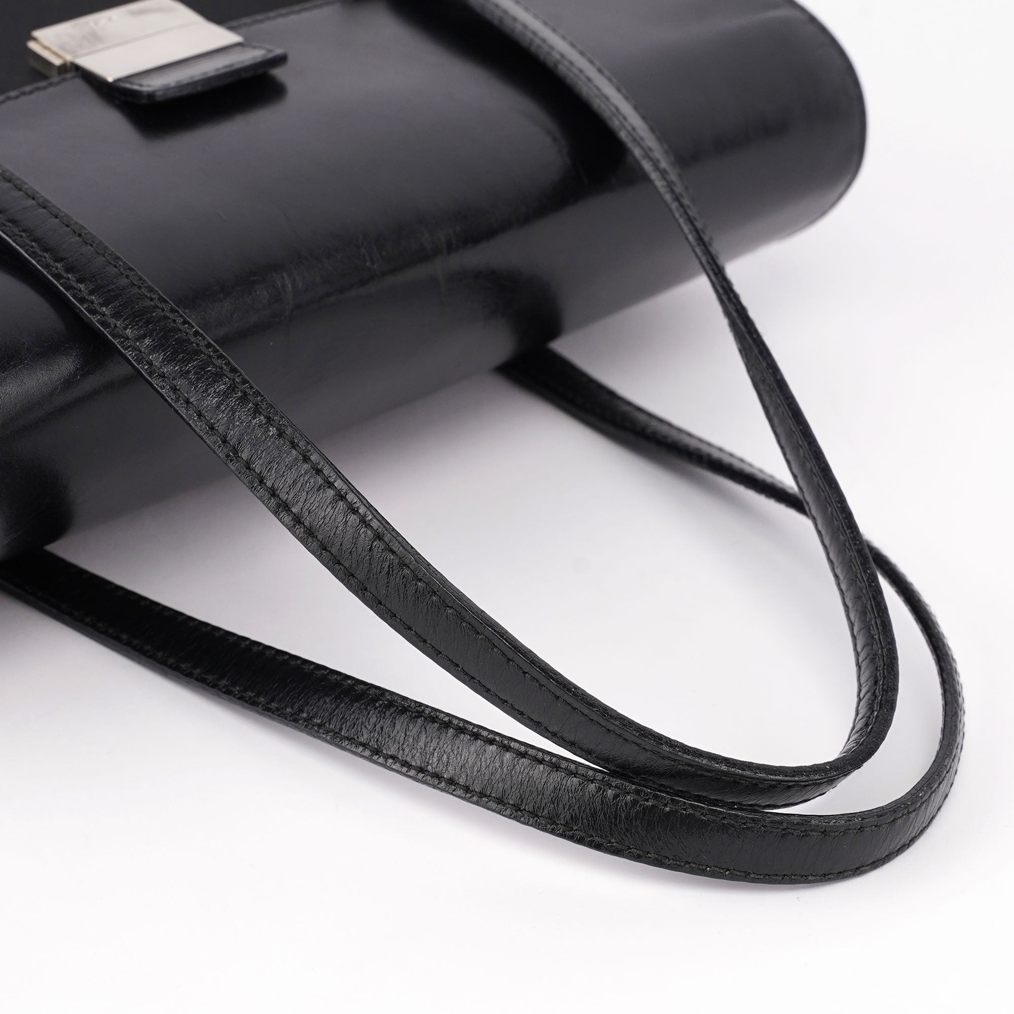 Black Tessuto Vitello Tote Bag