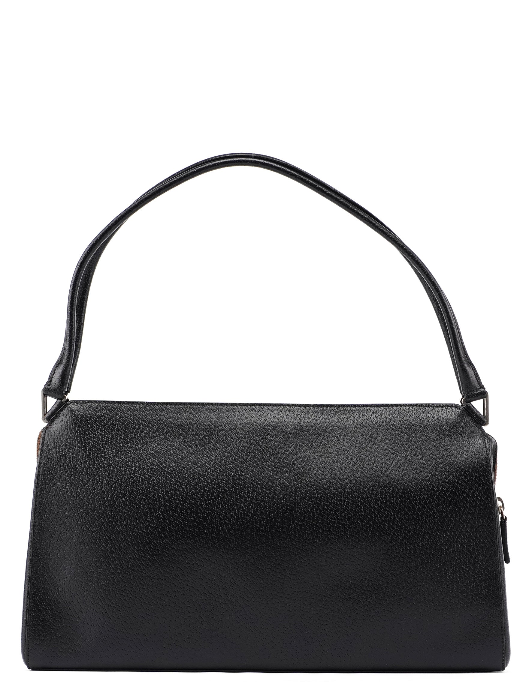 Black Tumbled Leather Chic Bag
