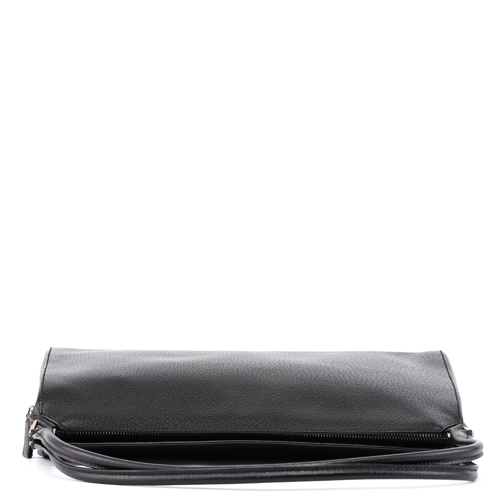Black Tumbled Leather Chic Bag