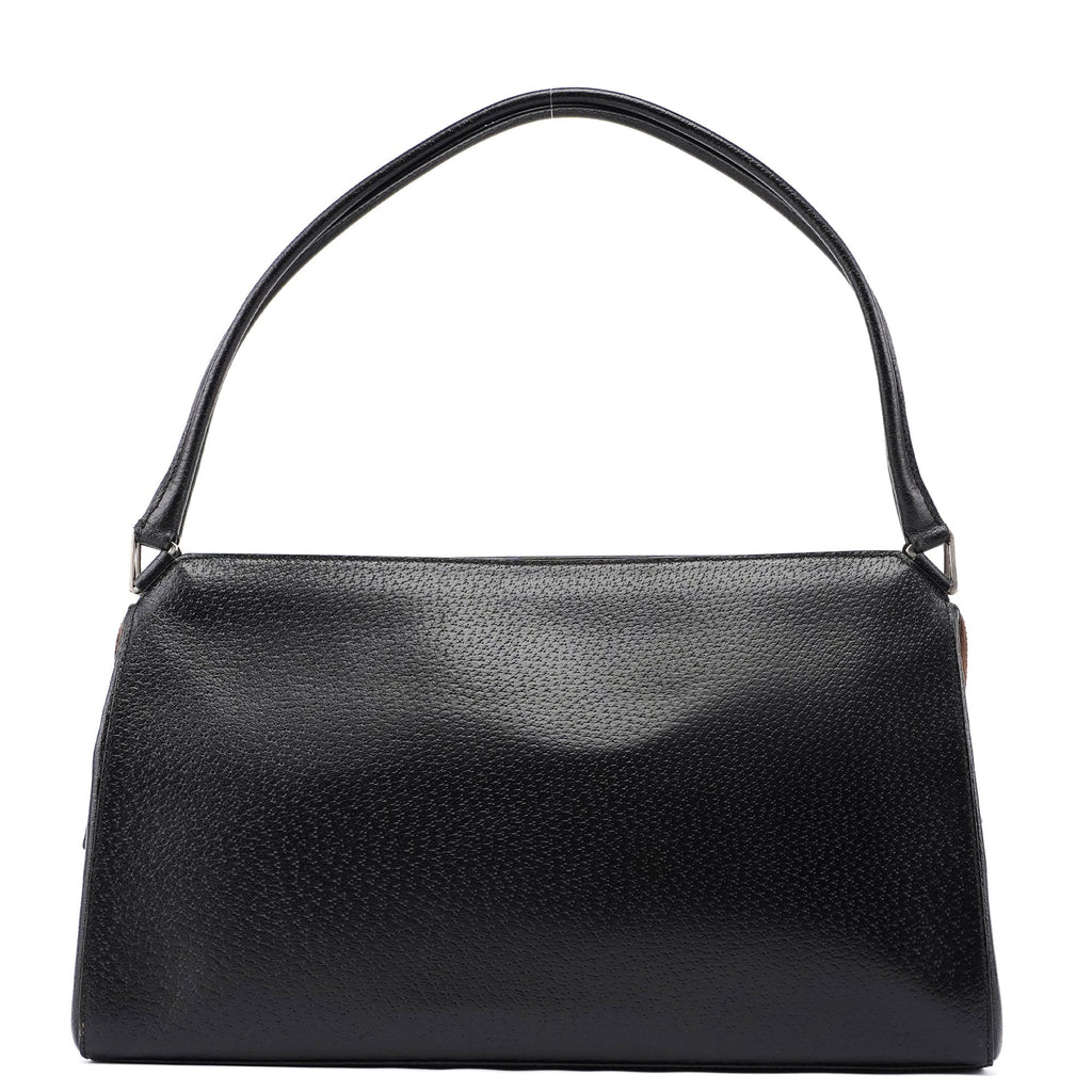 Black Tumbled Leather Chic Bag