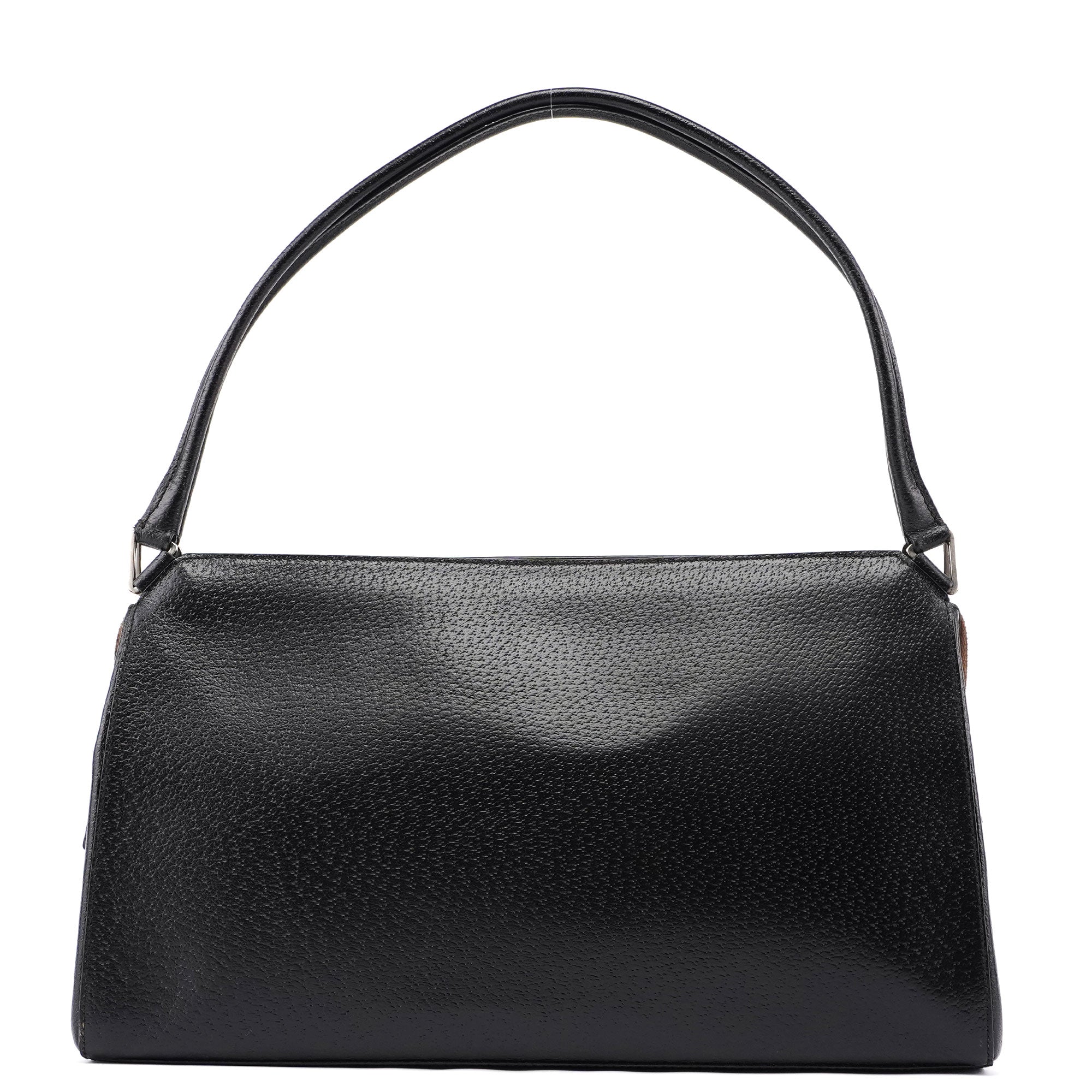 Black Tumbled Leather Chic Bag