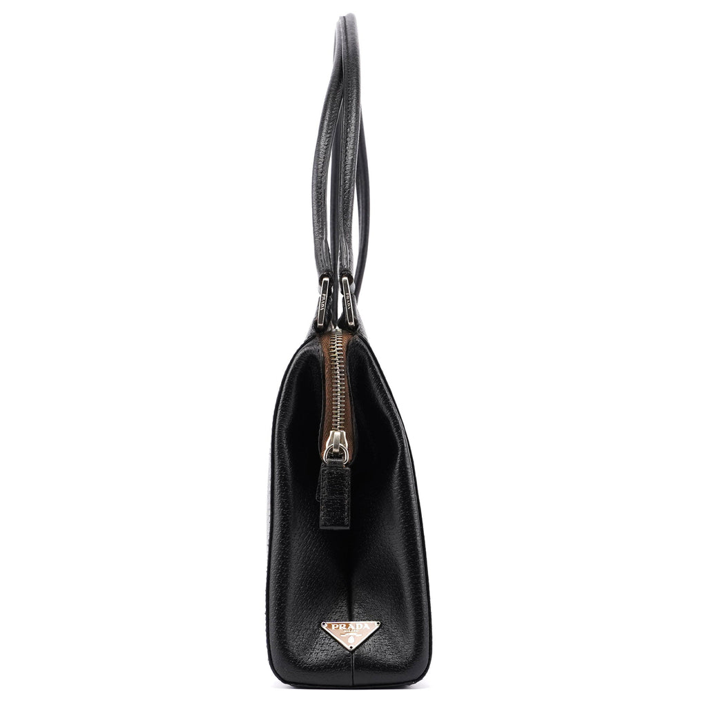 Black Tumbled Leather Chic Bag