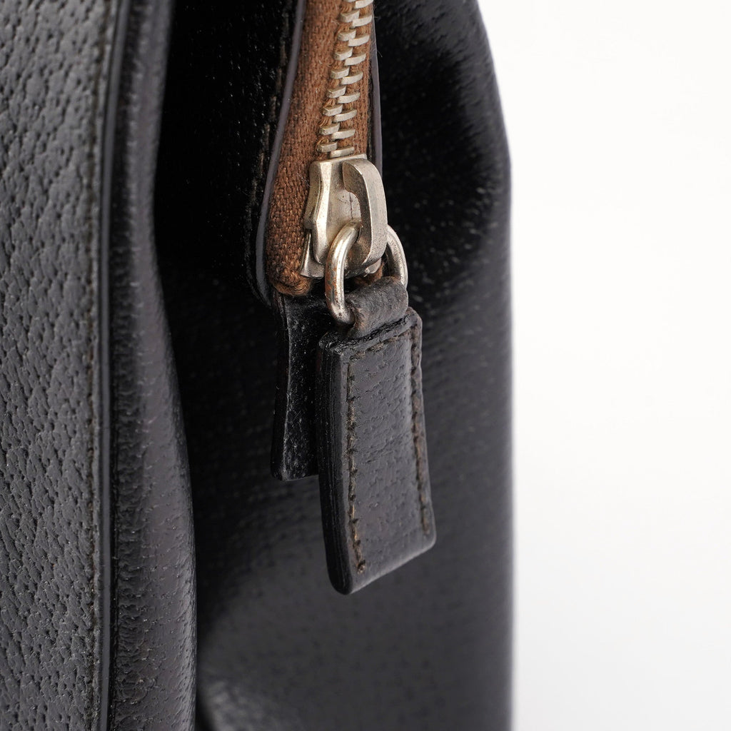 Black Tumbled Leather Chic Bag