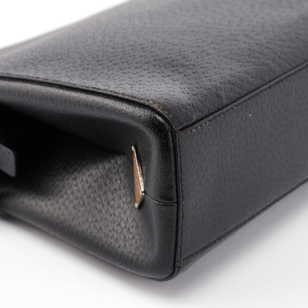 Black Tumbled Leather Chic Bag