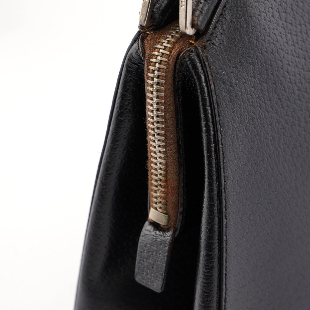 Black Tumbled Leather Chic Bag