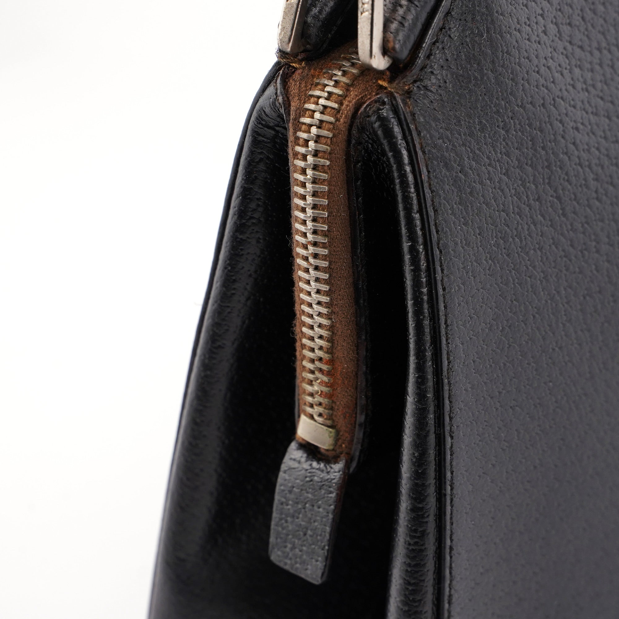 Black Tumbled Leather Chic Bag
