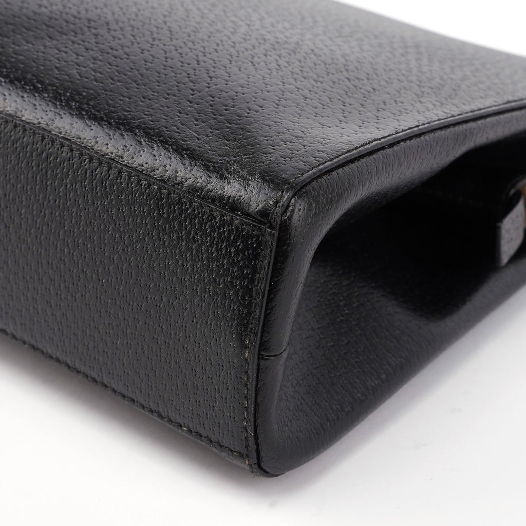 Black Tumbled Leather Chic Bag