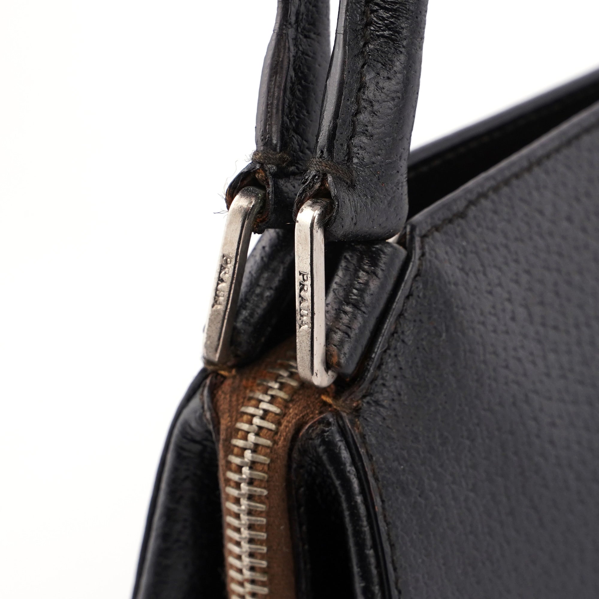 Black Tumbled Leather Chic Bag