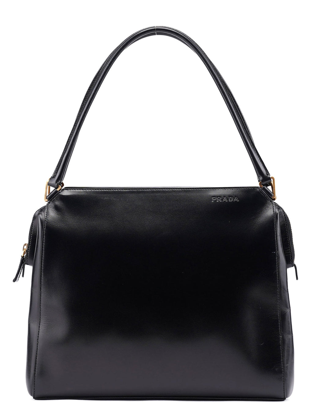 Black Vitello Chic Shoulder Bag
