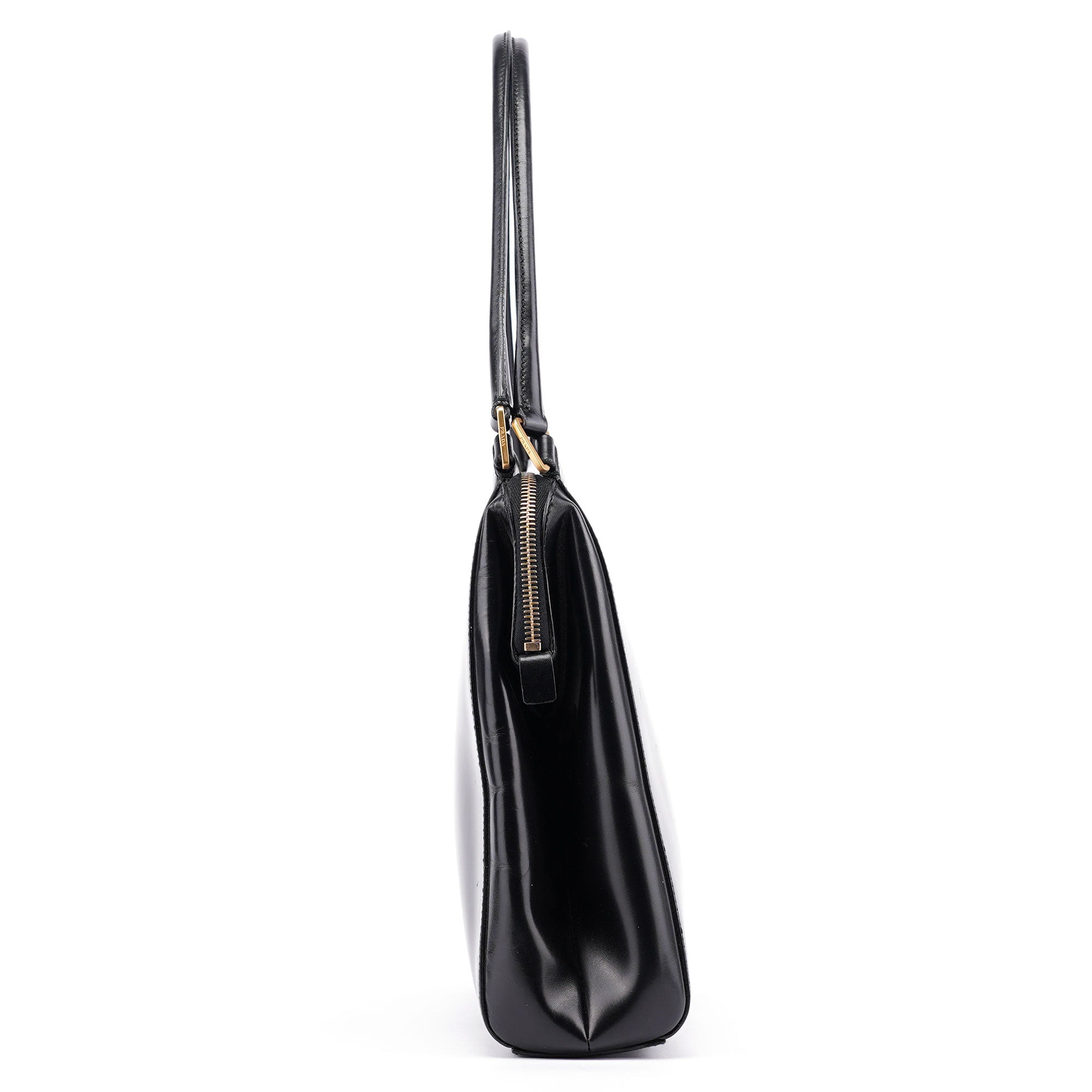 Black Vitello Chic Shoulder Bag