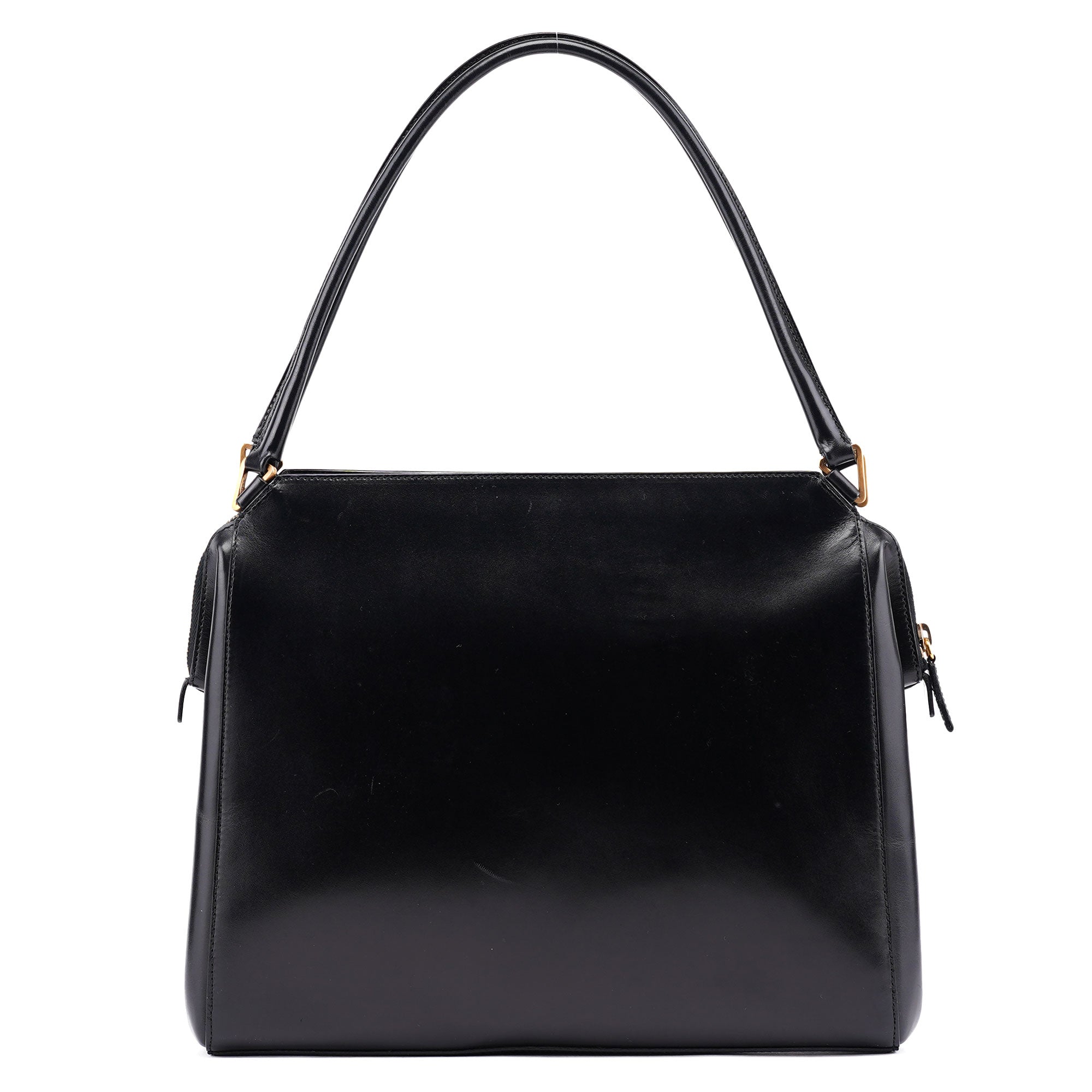 Black Vitello Chic Shoulder Bag