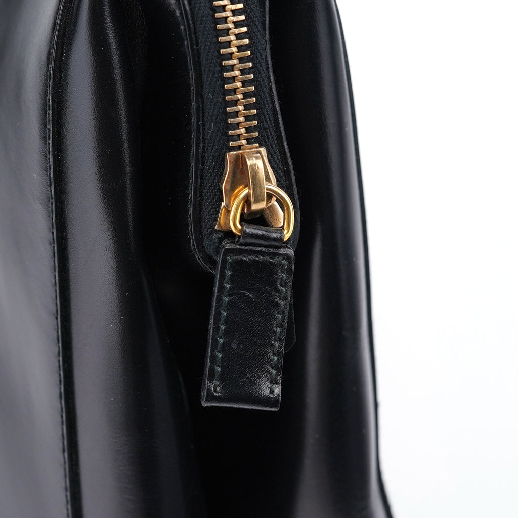 Black Vitello Chic Shoulder Bag