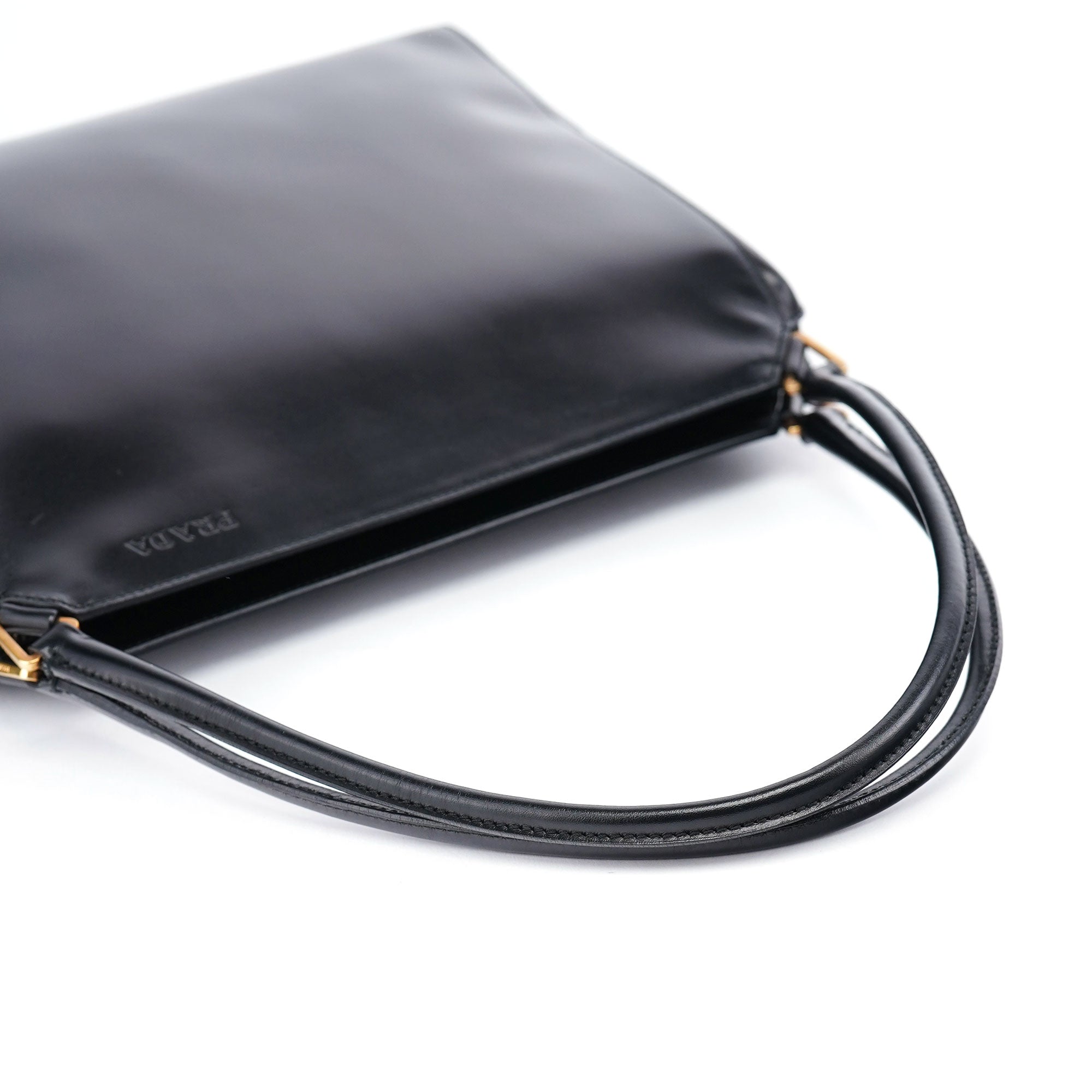 Black Vitello Chic Shoulder Bag