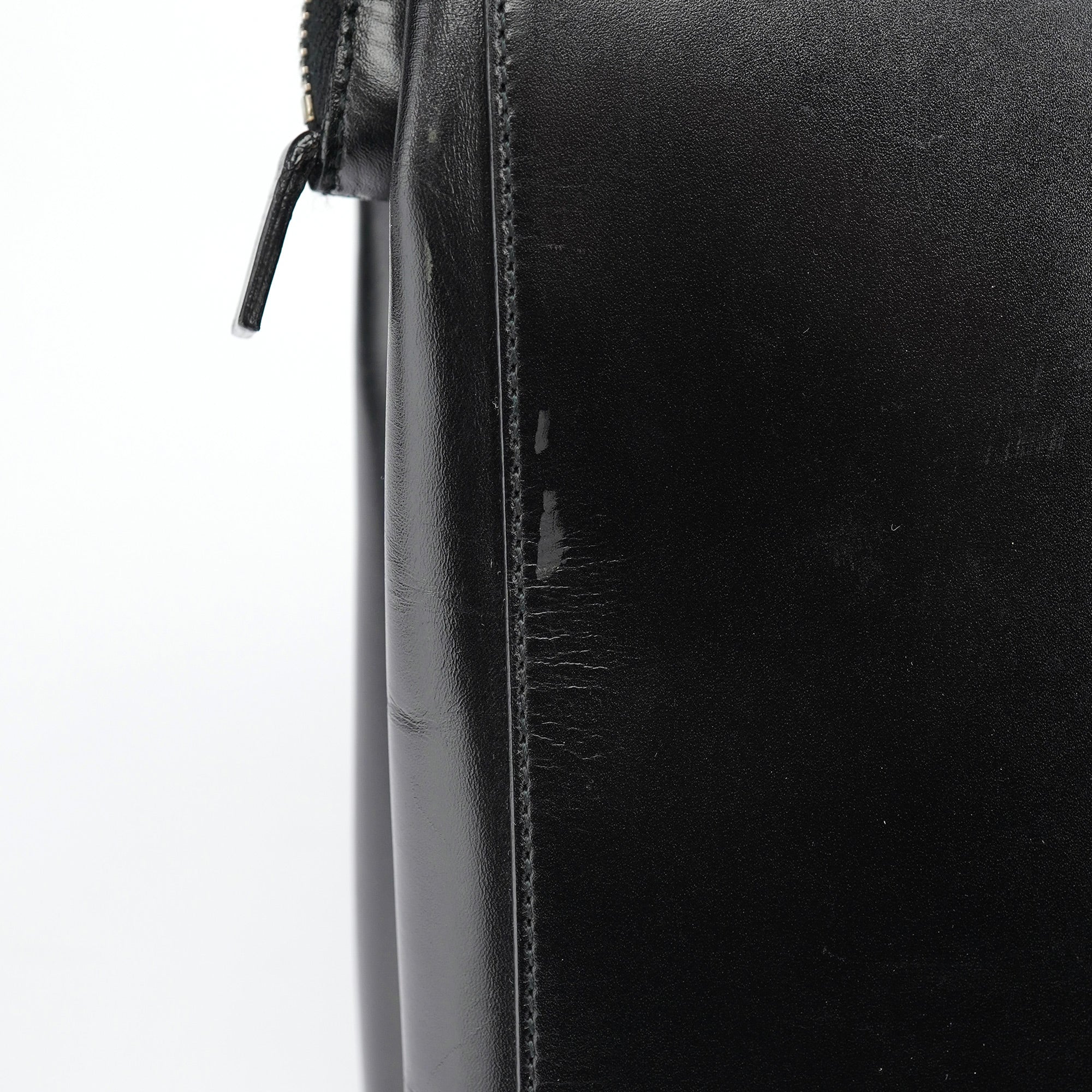 Black Vitello Chic Shoulder Bag