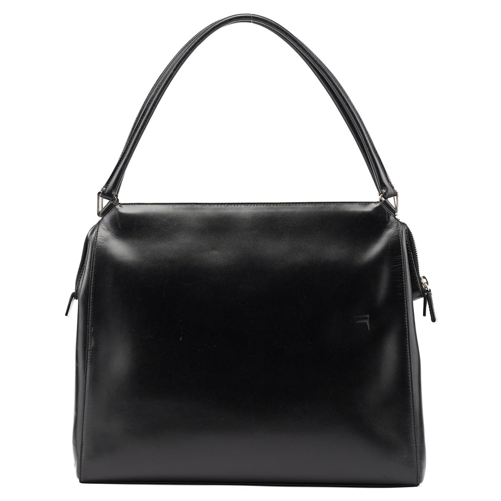 Black Vitello Chic Shoulder Bag