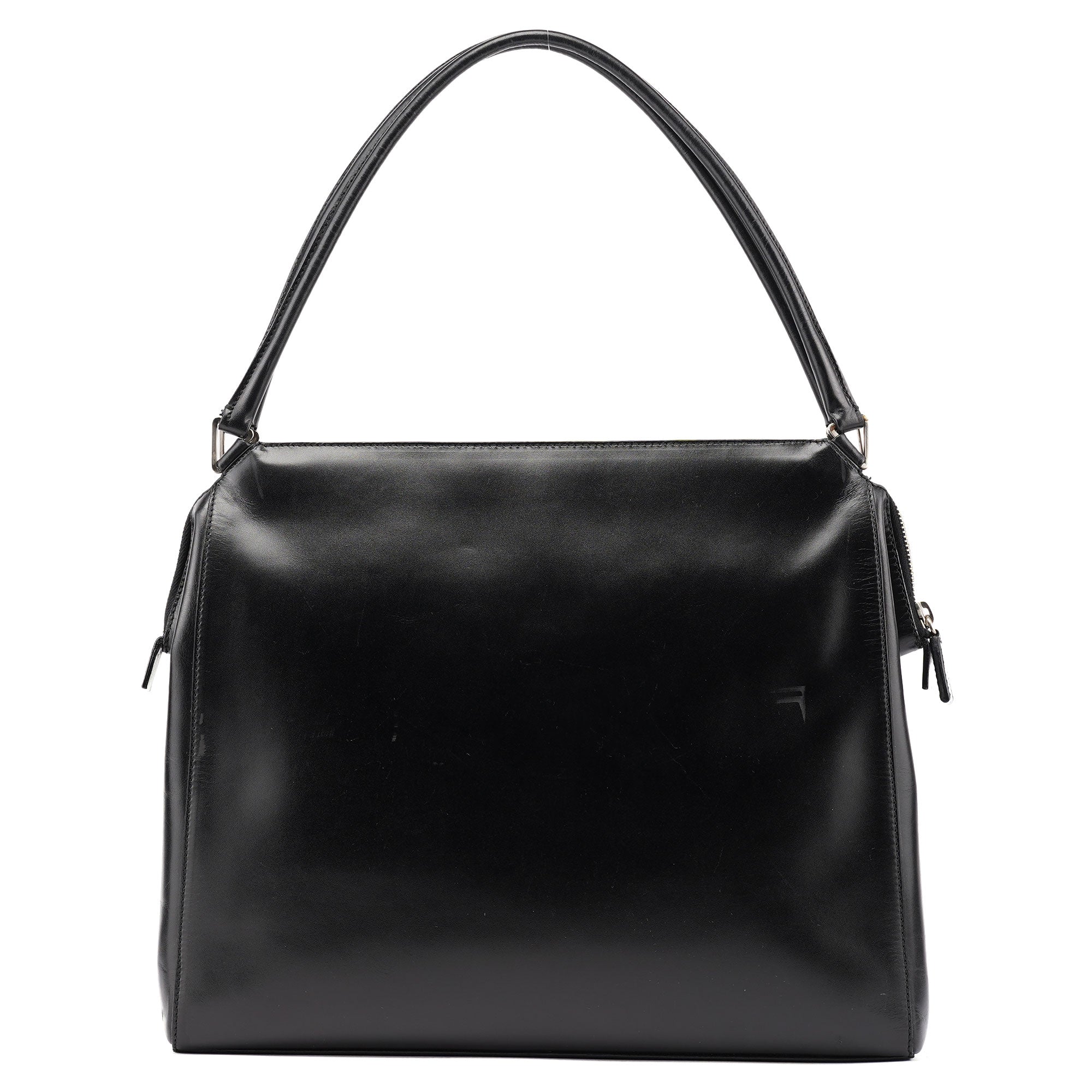 Black Vitello Chic Shoulder Bag