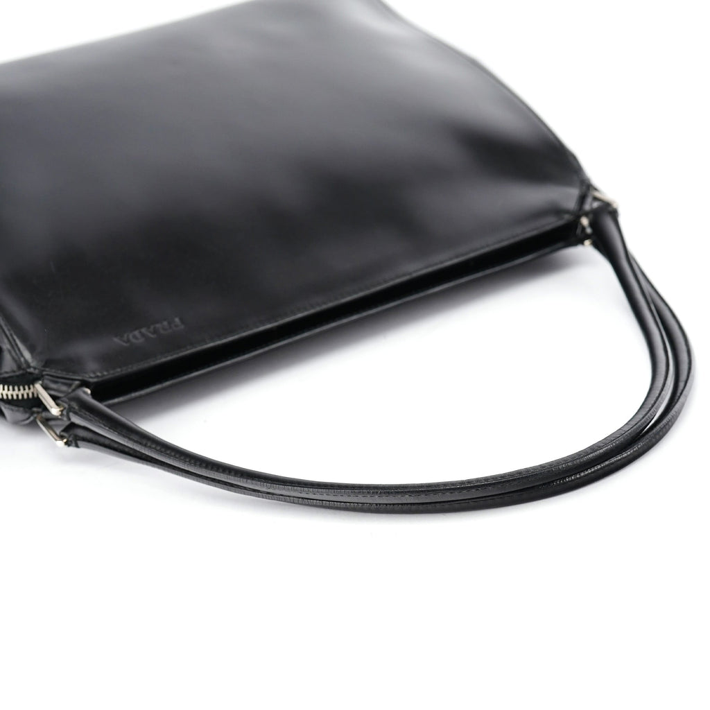 Black Vitello Chic Shoulder Bag