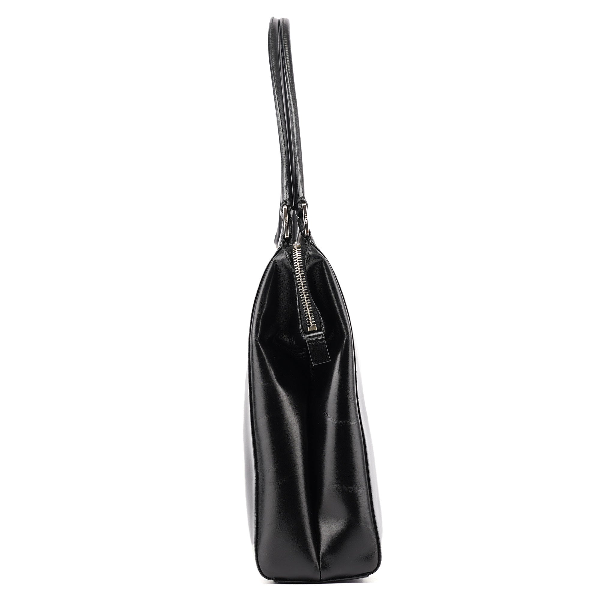 Black Vitello Chic Shoulder Bag