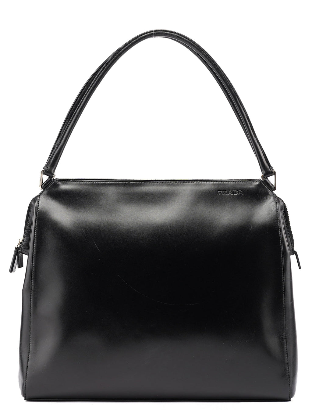 Black Vitello Chic Shoulder Bag