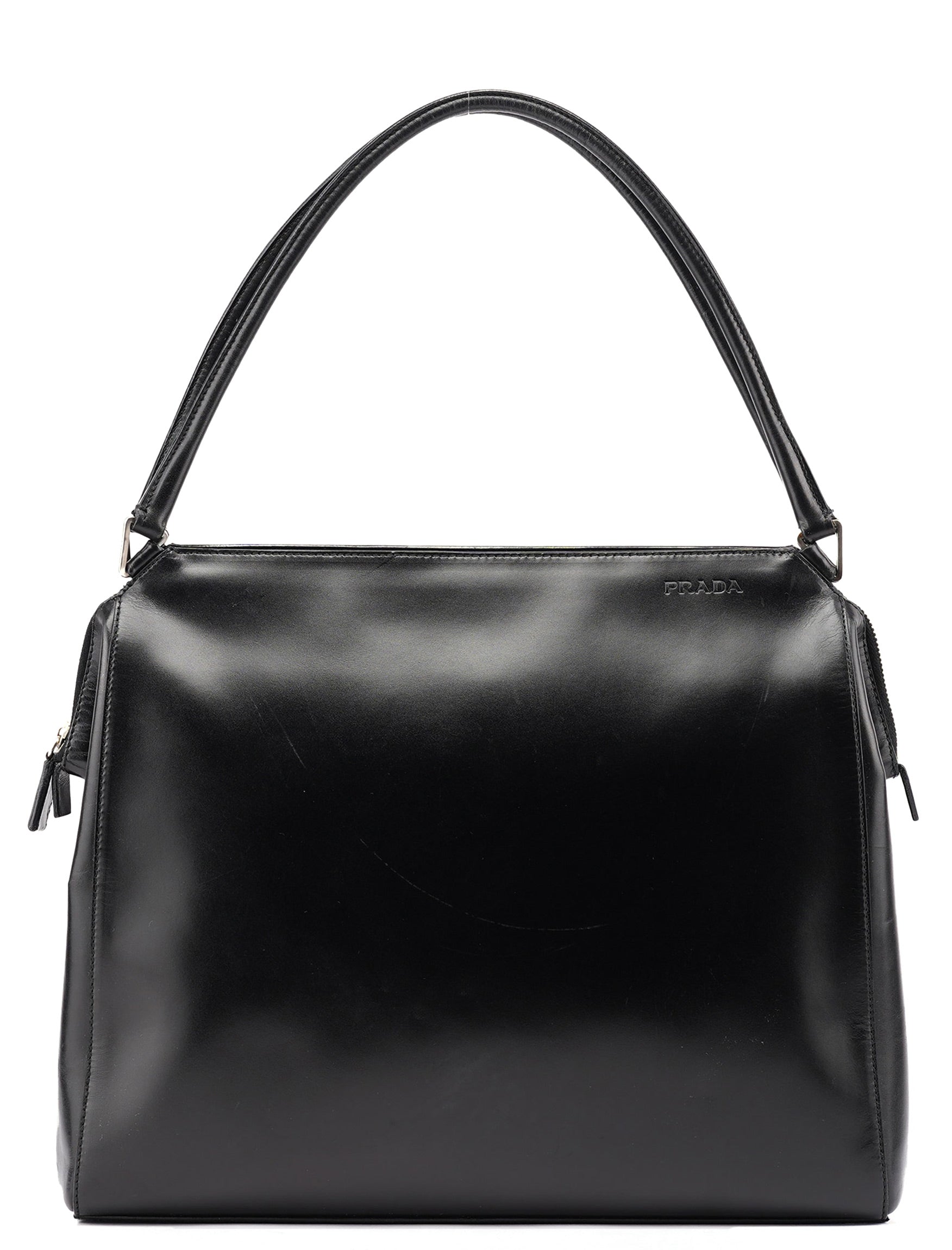 Black Vitello Chic Shoulder Bag