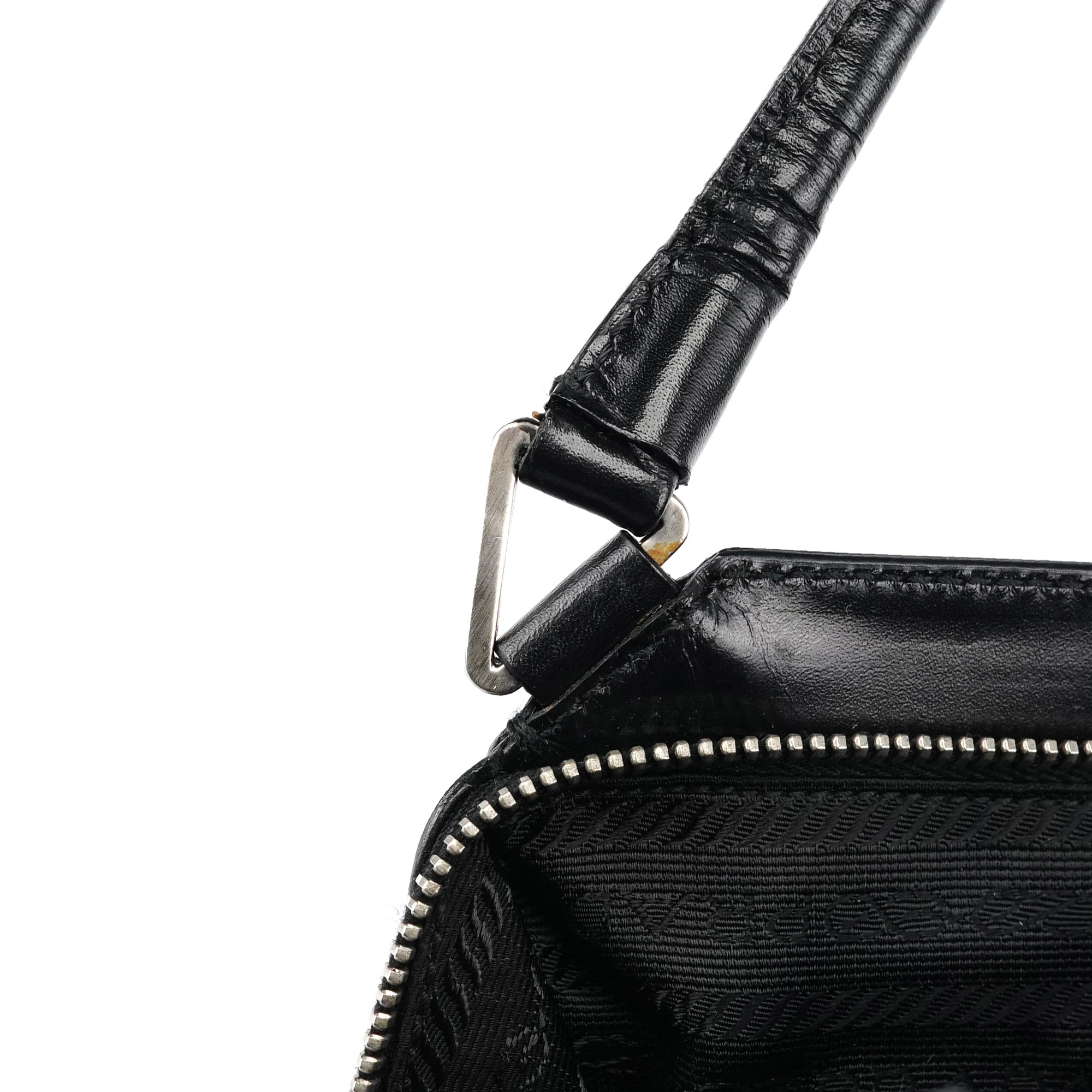 Black Vitello Chic Shoulder Bag