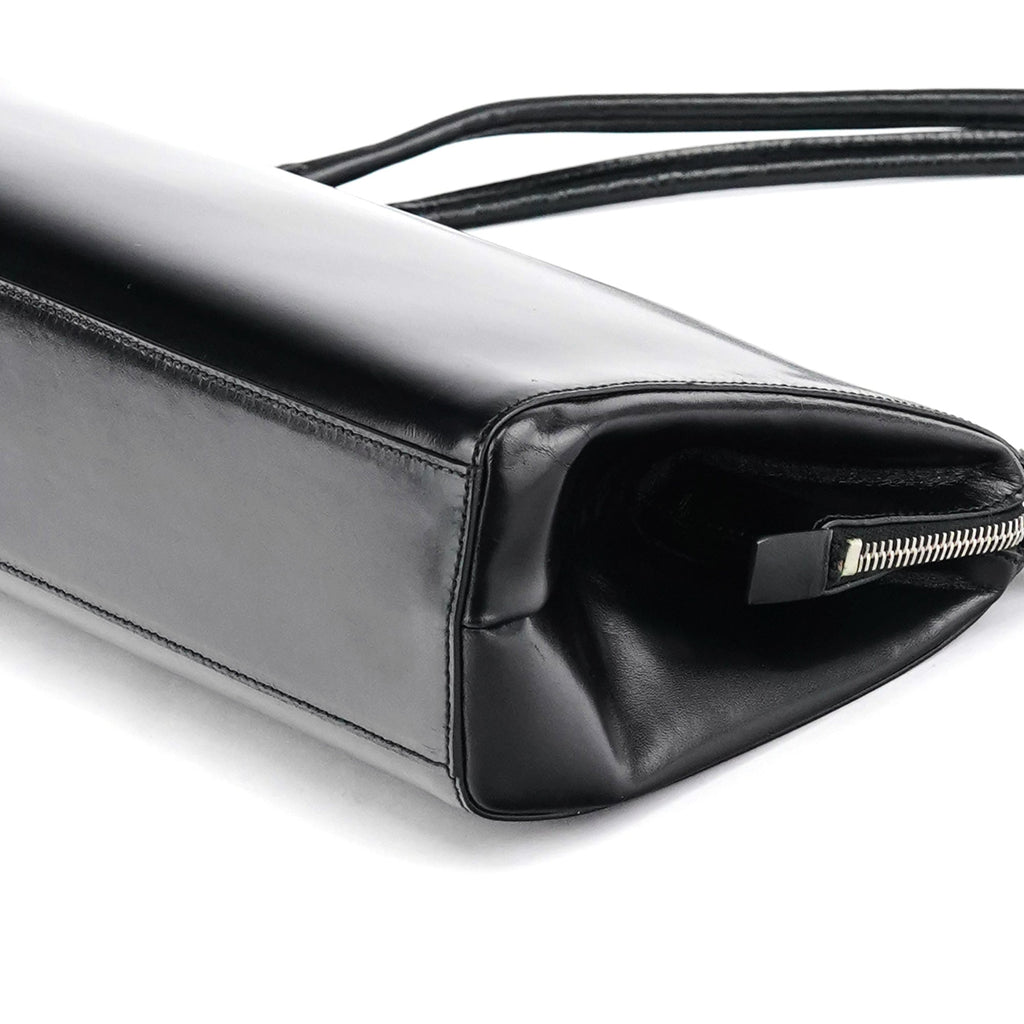 Black Vitello Chic Shoulder Bag