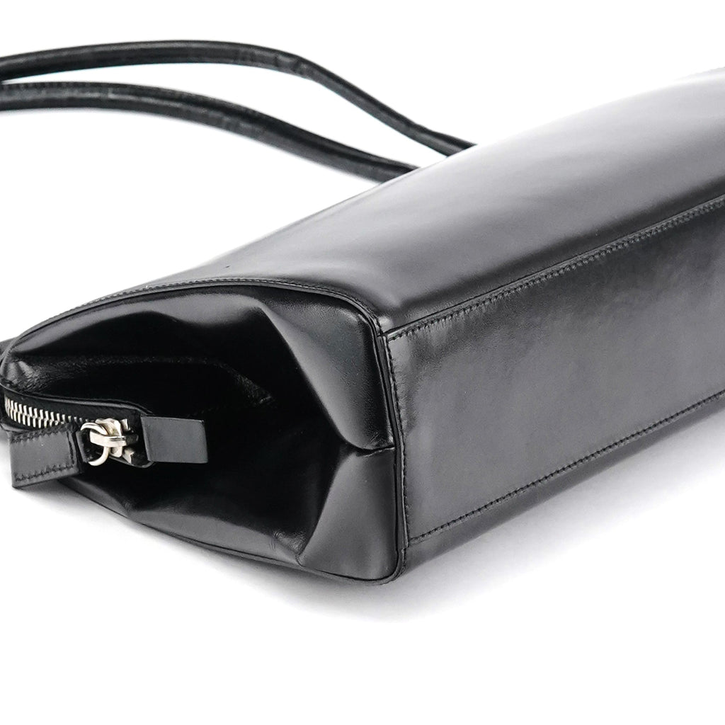 Black Vitello Chic Shoulder Bag