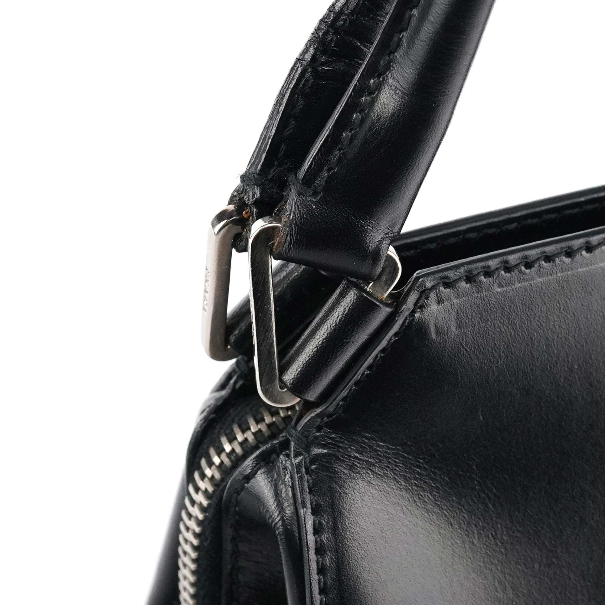 Black Vitello Chic Shoulder Bag