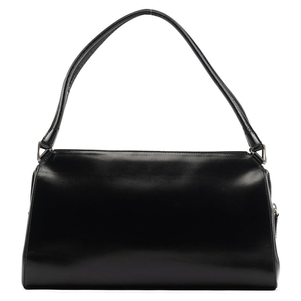 Black Vitello Chic Shoulder Bag