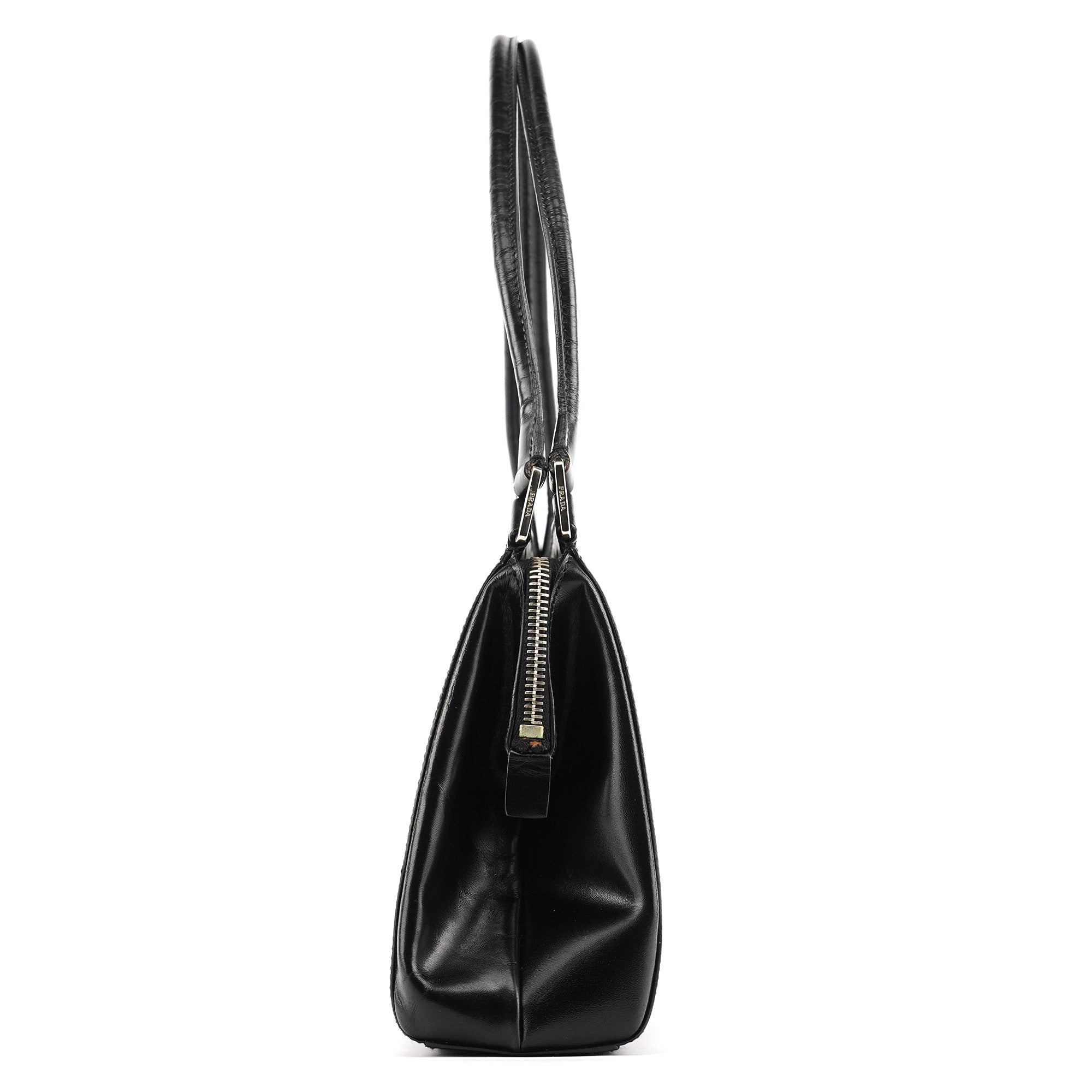 Black Vitello Chic Shoulder Bag
