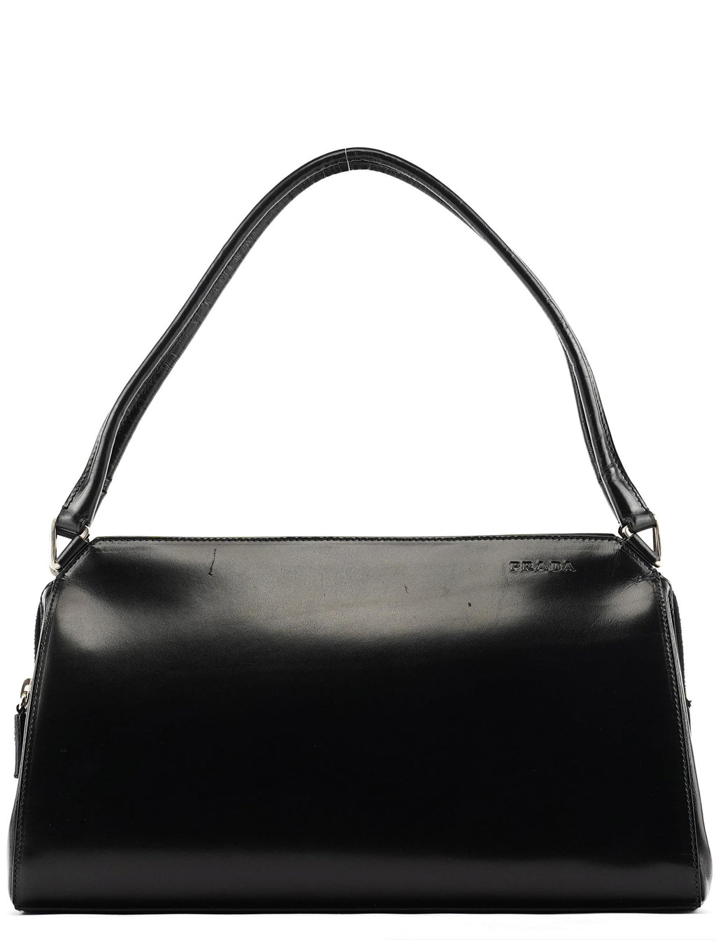 Black Vitello Chic Shoulder Bag