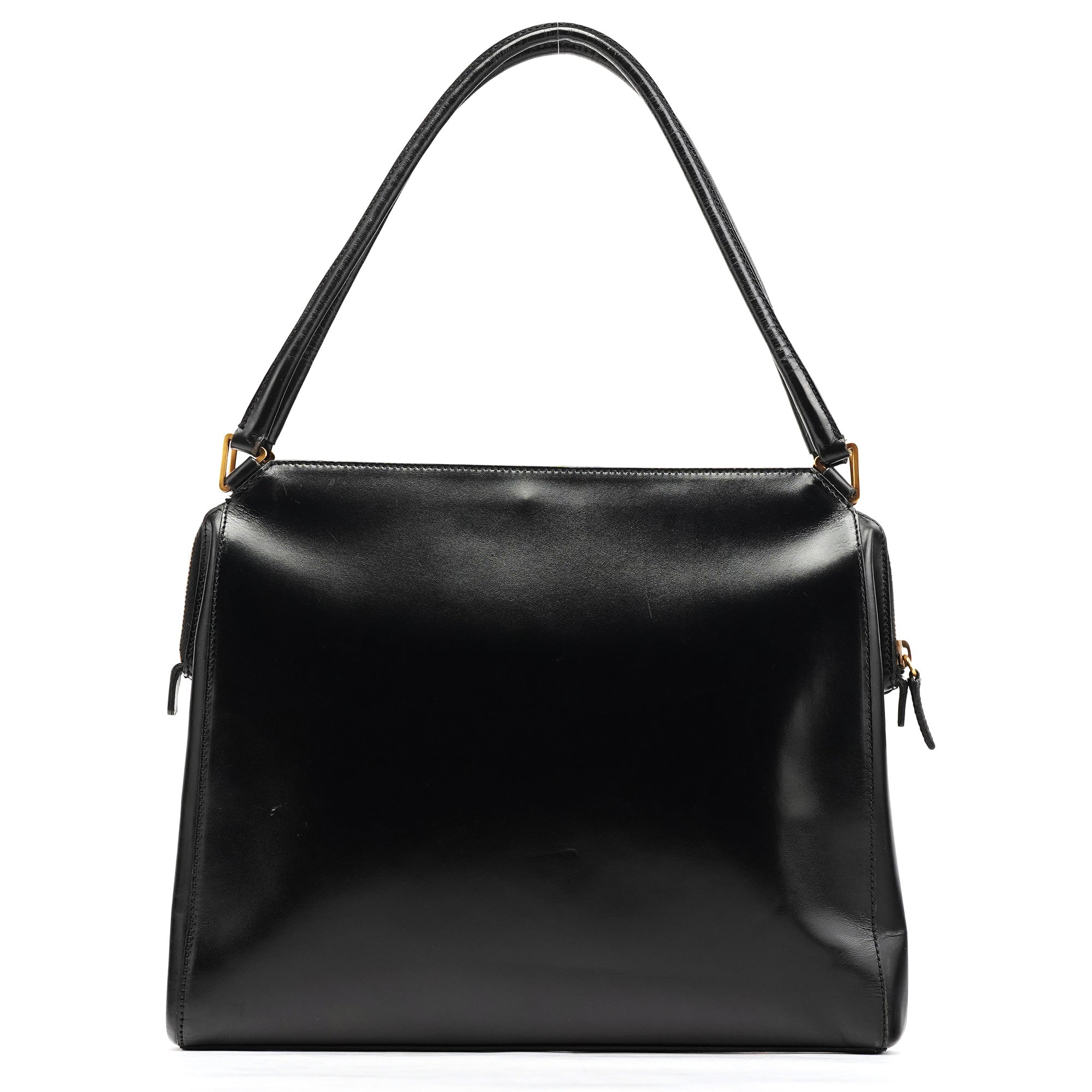 Black Vitello Chic Shoulder Bag
