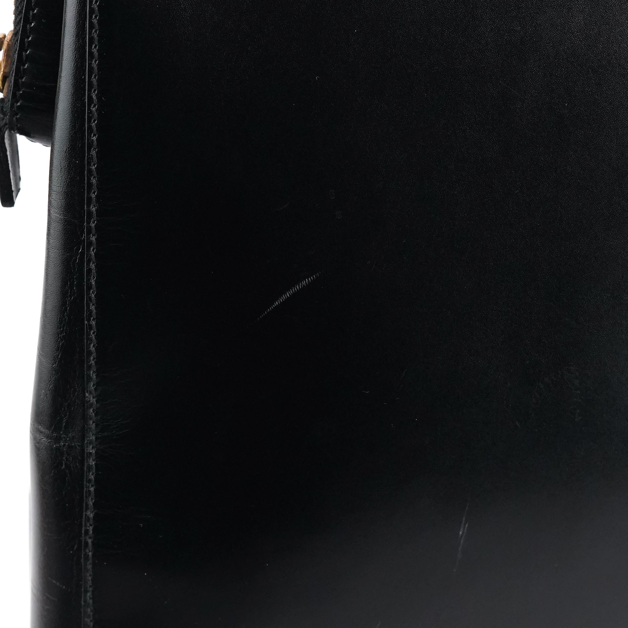 Black Vitello Chic Shoulder Bag