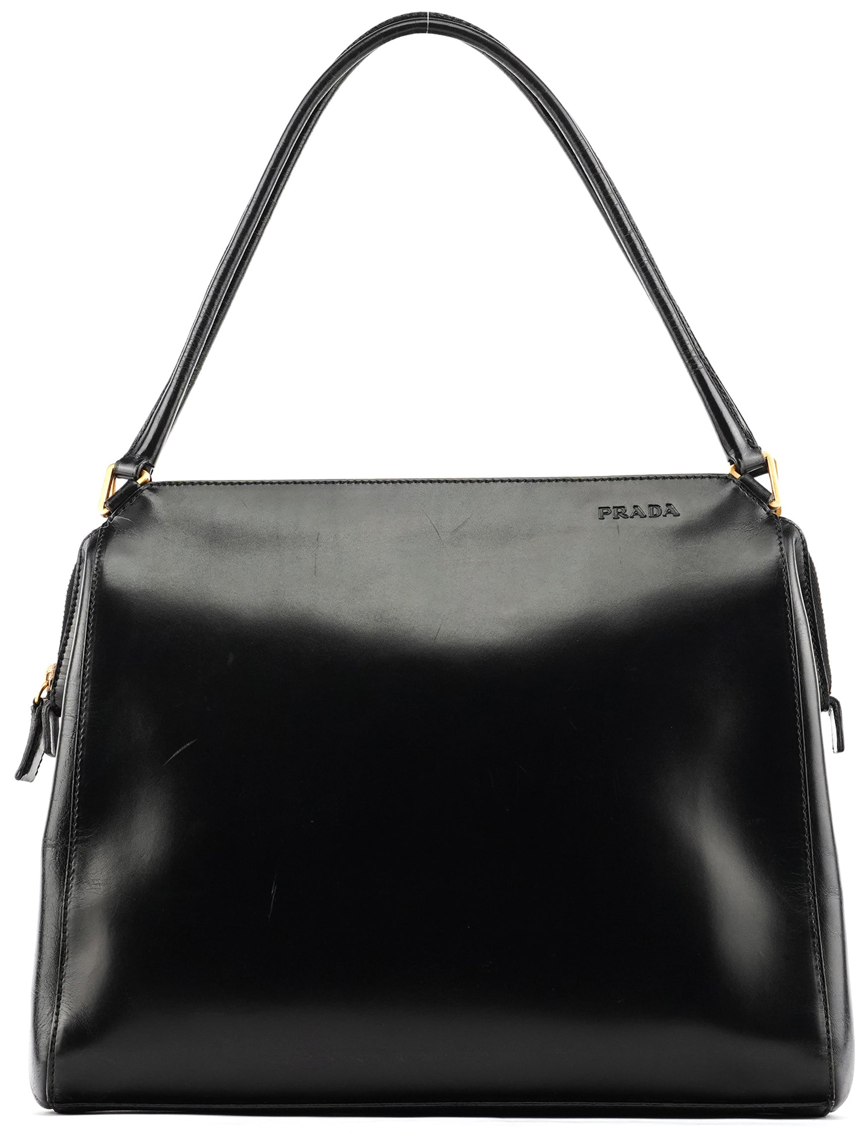 Black Vitello Chic Shoulder Bag