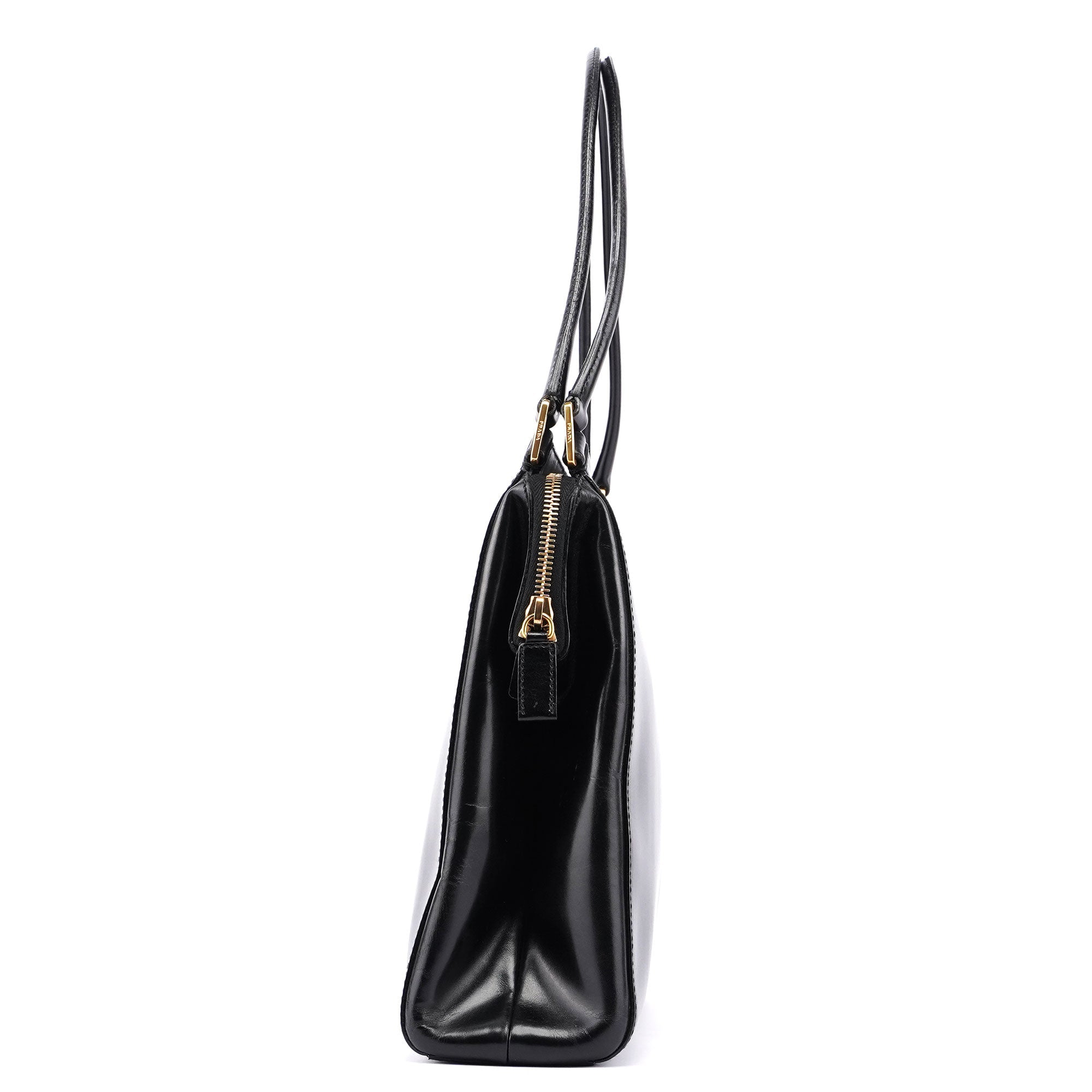 Black Vitello Chic Shoulder Bag