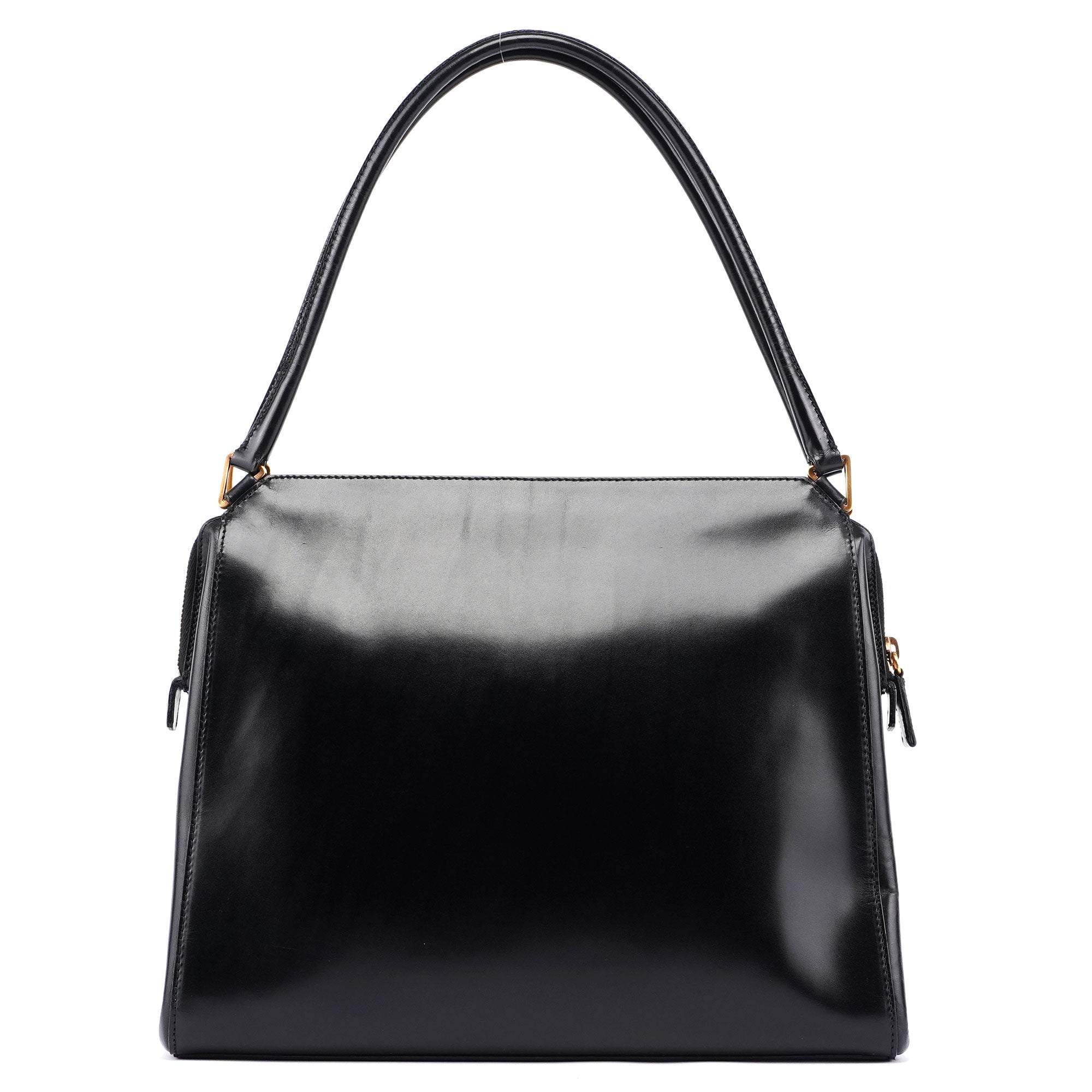 Black Vitello Chic Shoulder Bag
