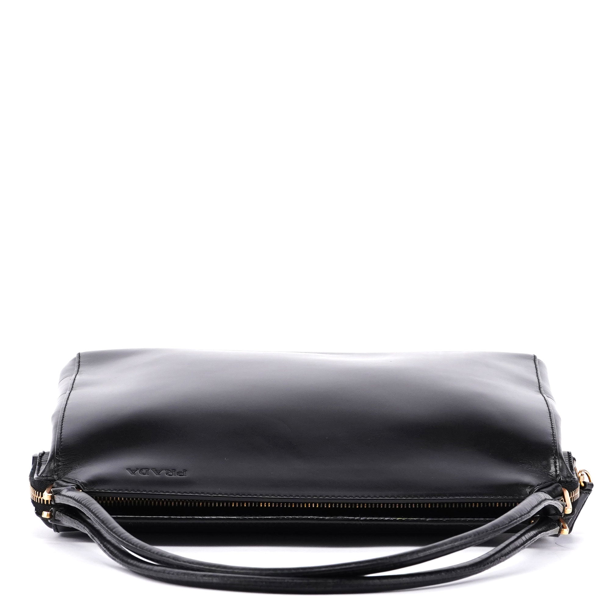 Black Vitello Chic Shoulder Bag