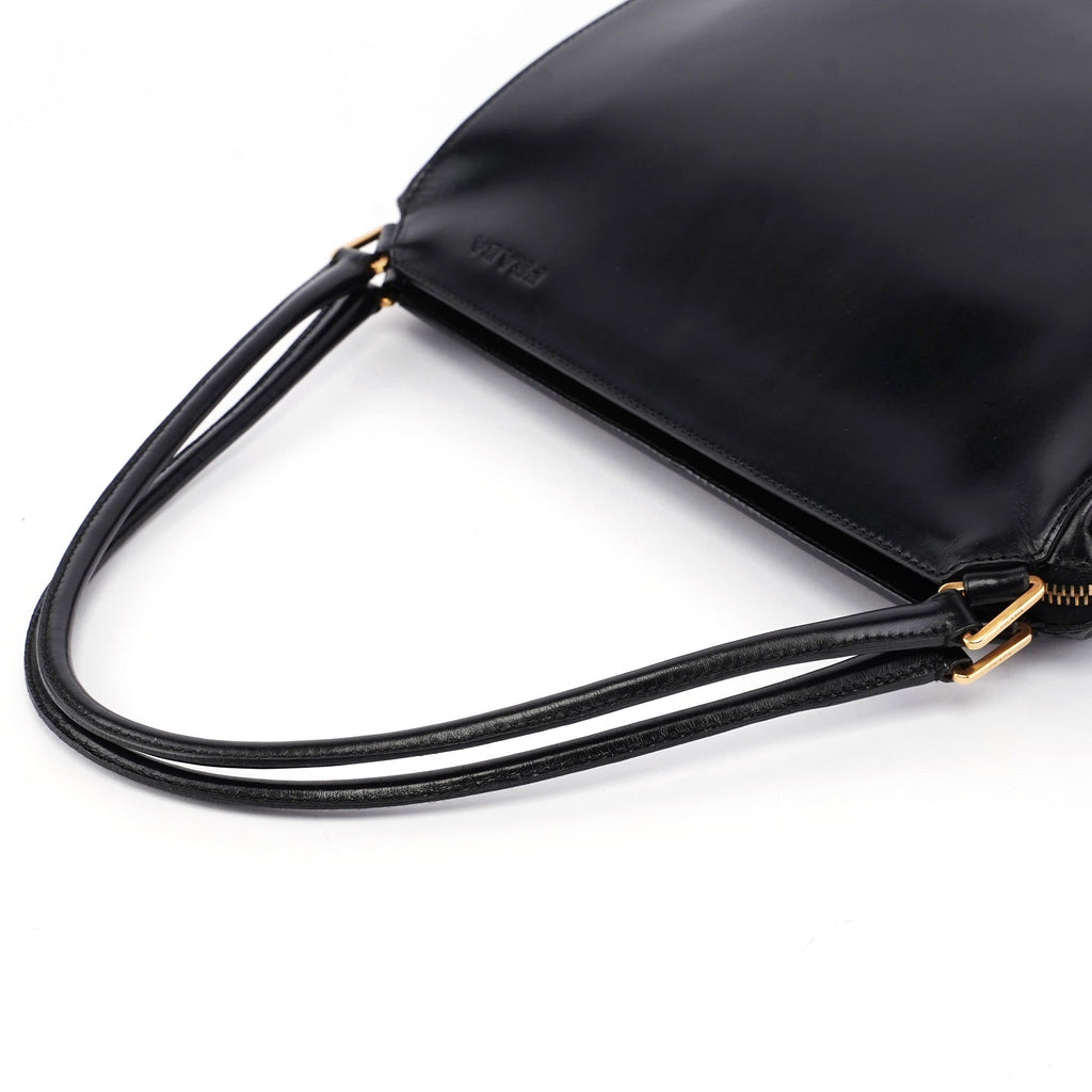 Black Vitello Chic Shoulder Bag