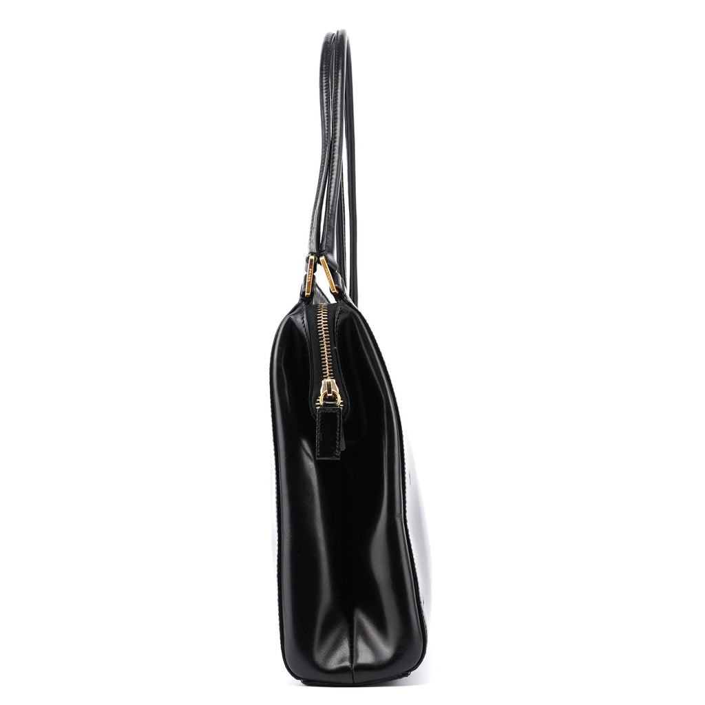 Black Vitello Chic Shoulder Bag