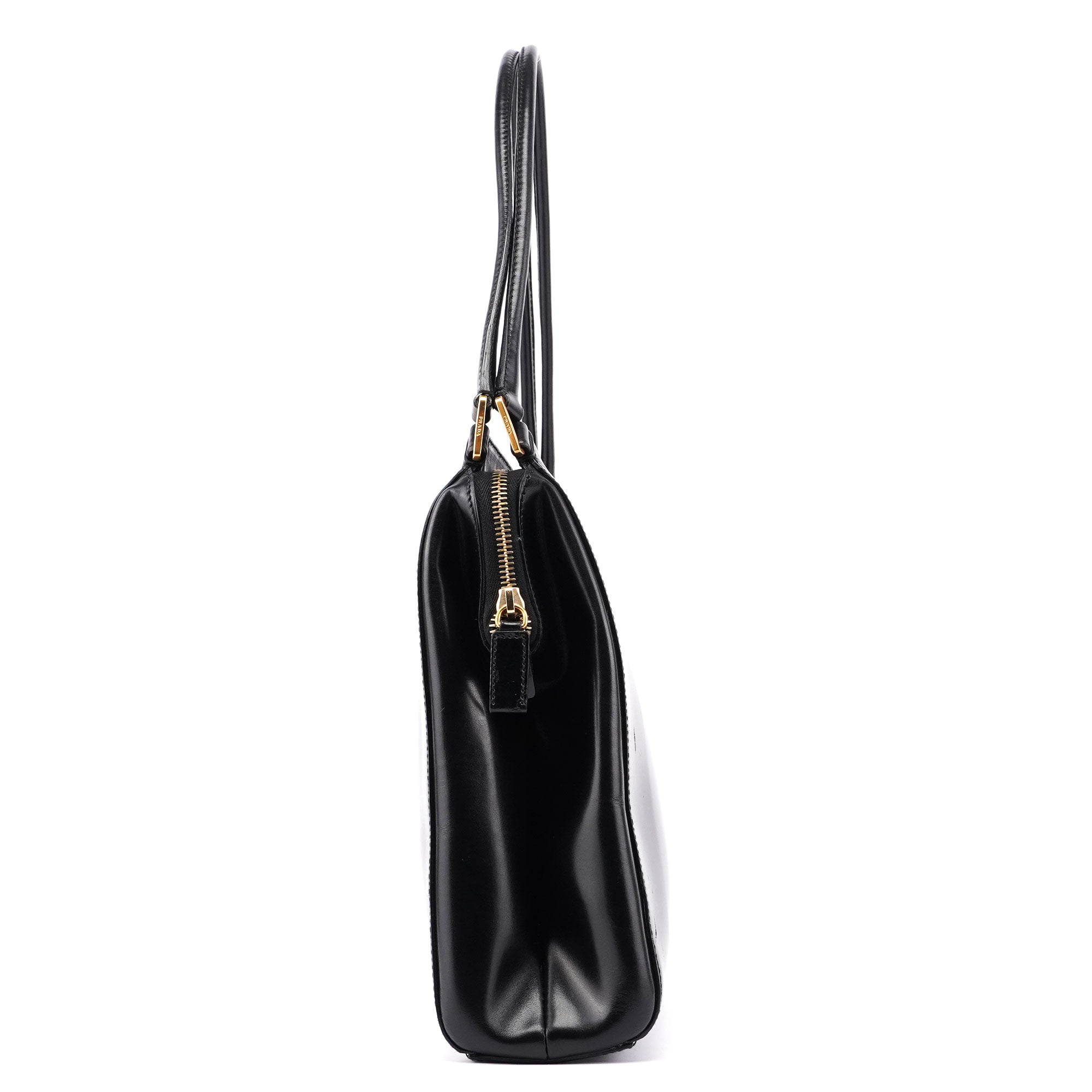 Black Vitello Chic Shoulder Bag
