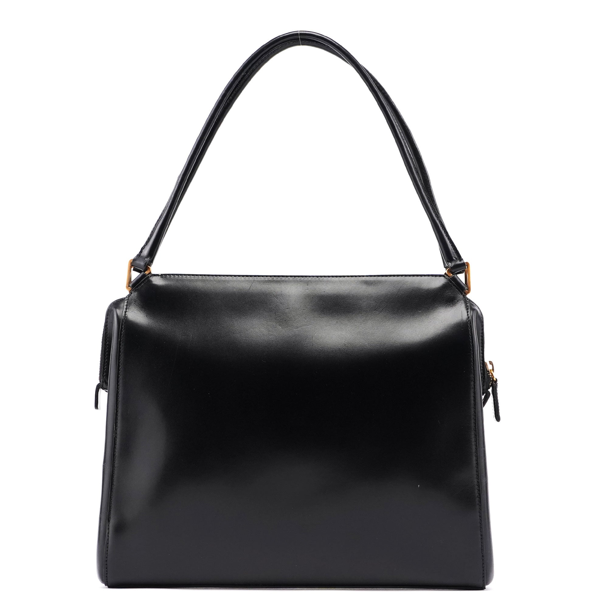 Black Vitello Chic Shoulder Bag