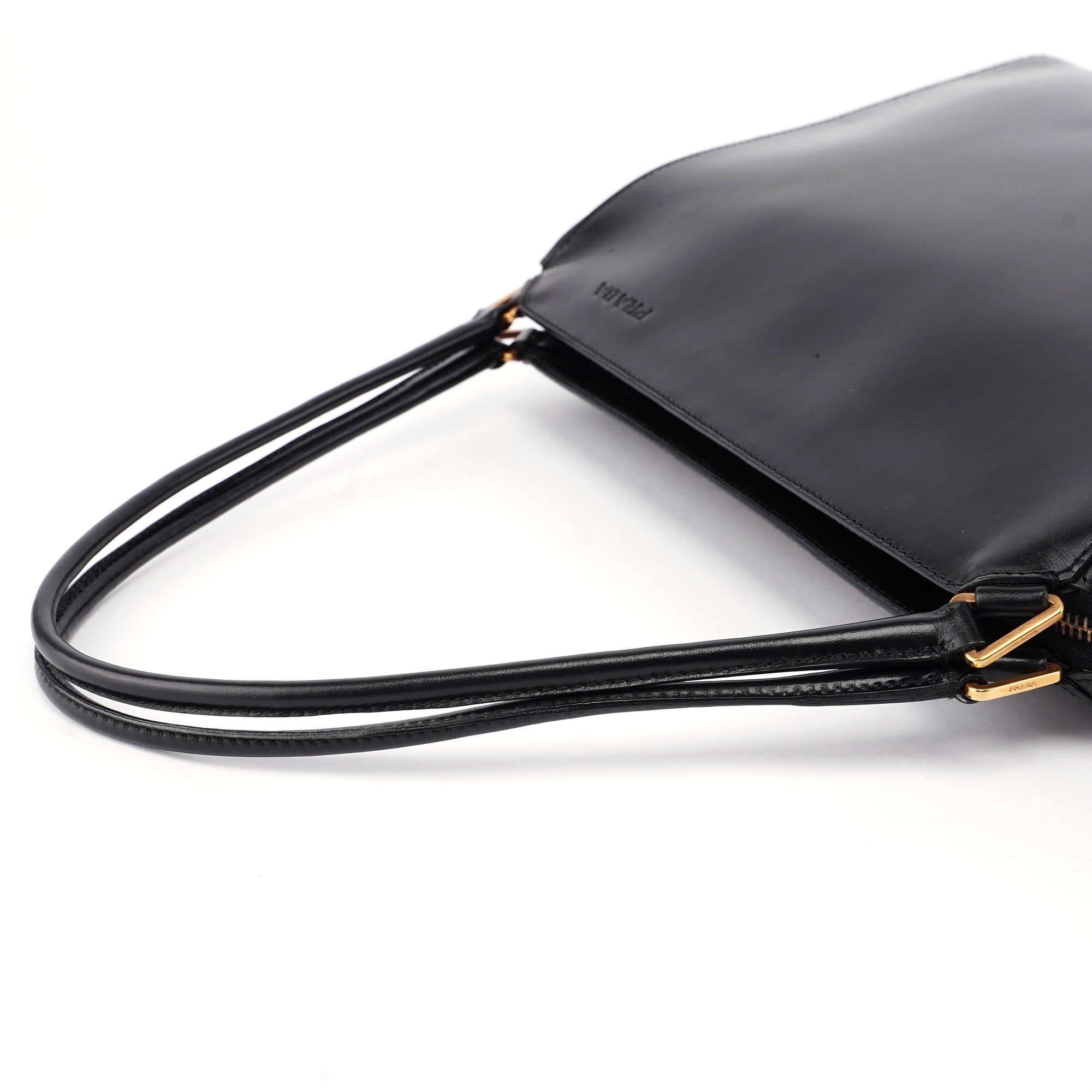 Black Vitello Chic Shoulder Bag