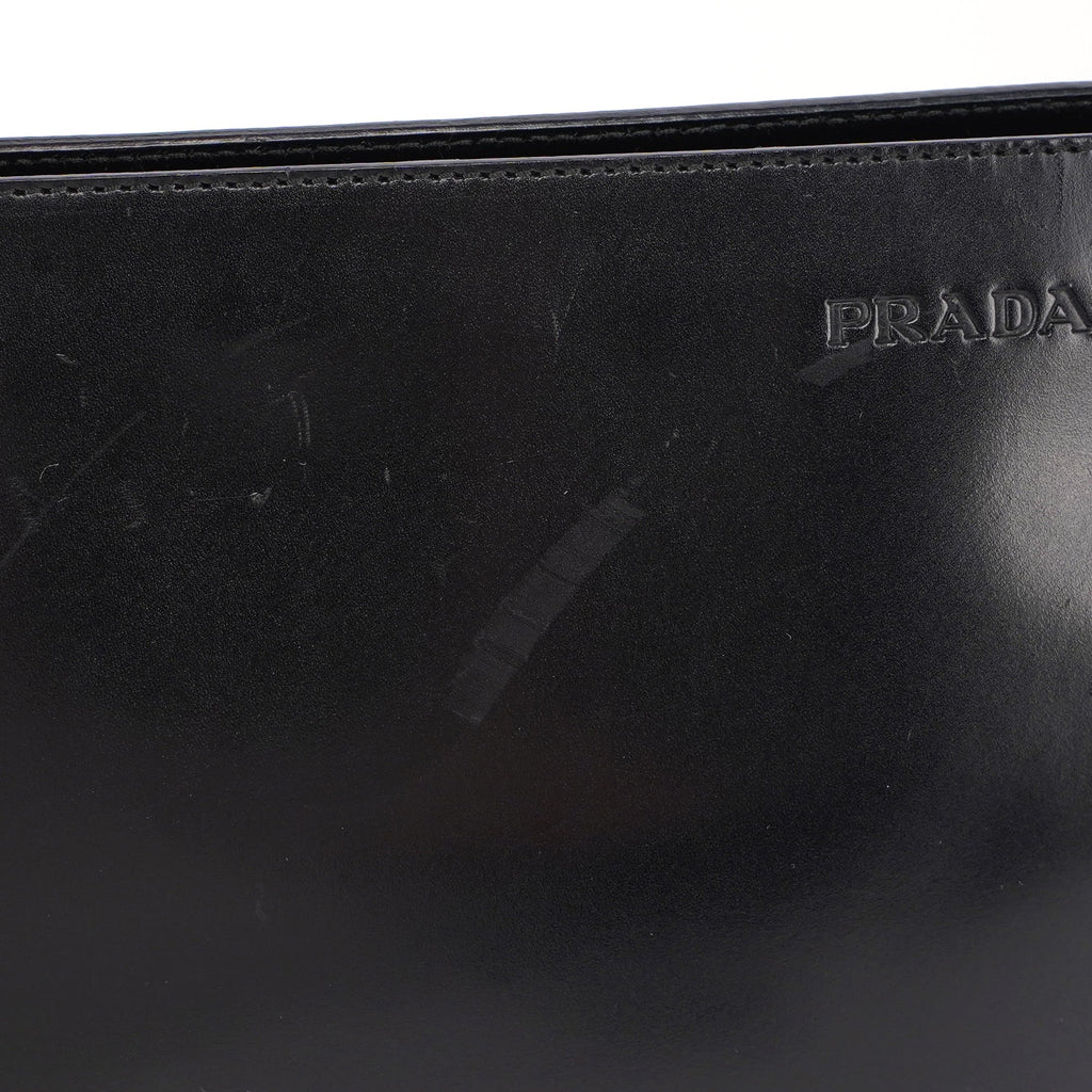 Black Vitello Chic Shoulder Bag
