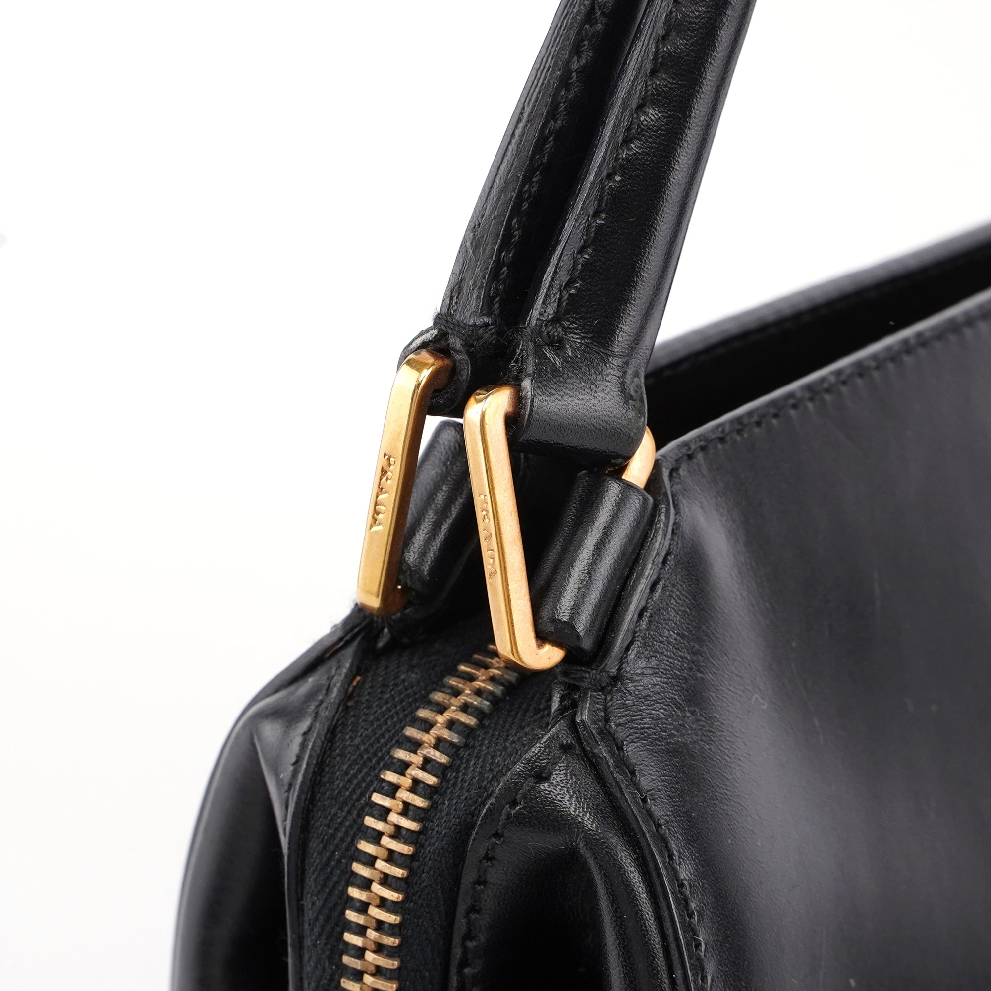 Black Vitello Chic Shoulder Bag