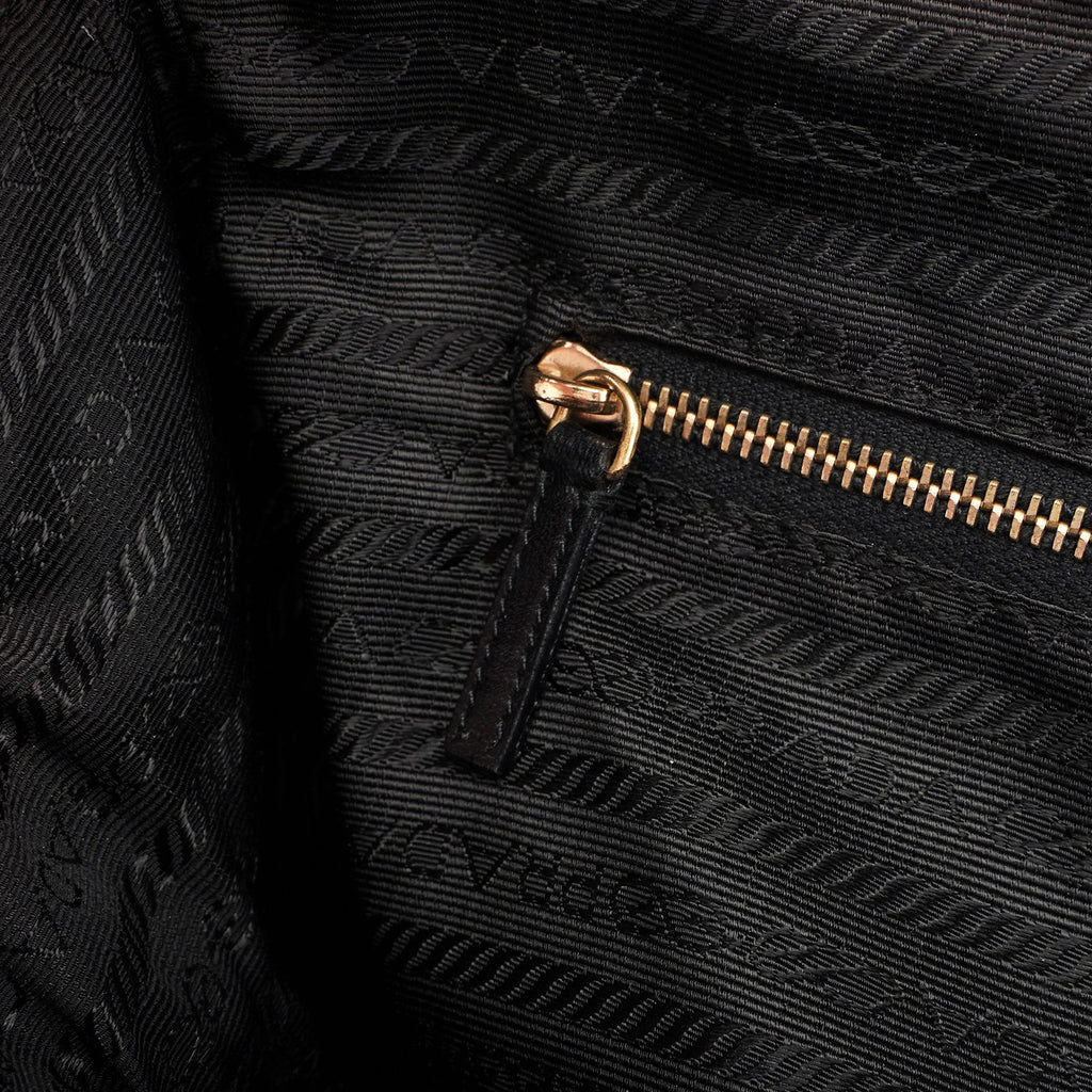 Black Vitello Chic Shoulder Bag